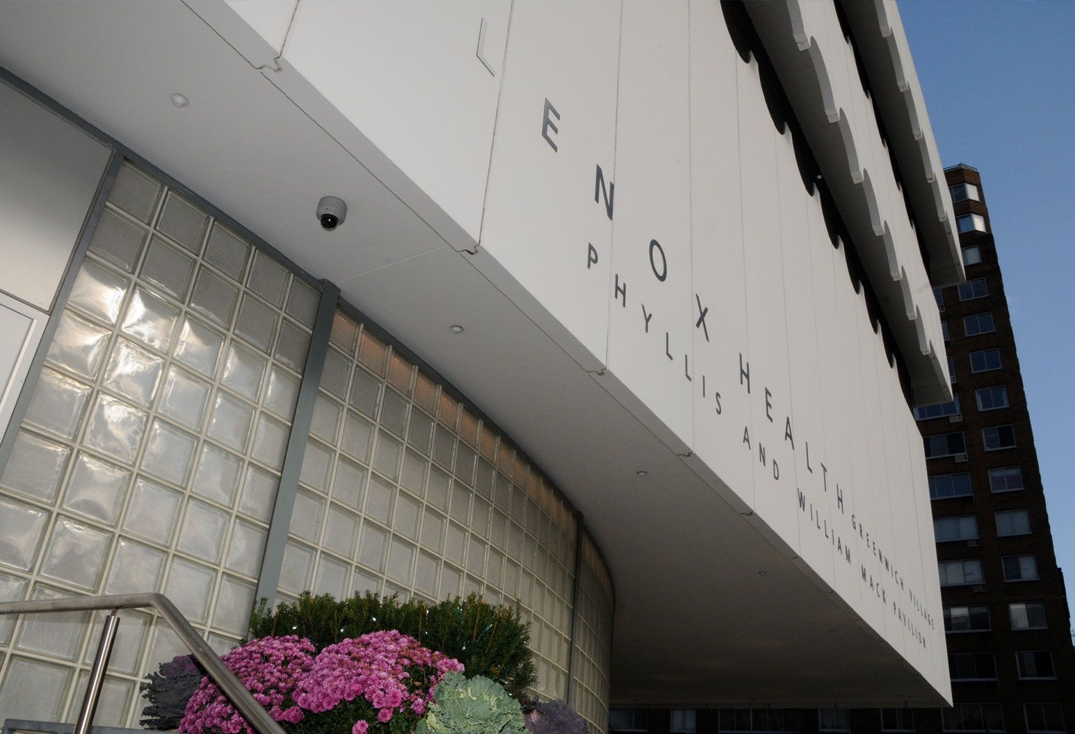 Outside entrance of Lenox health Greenwich village during dusk