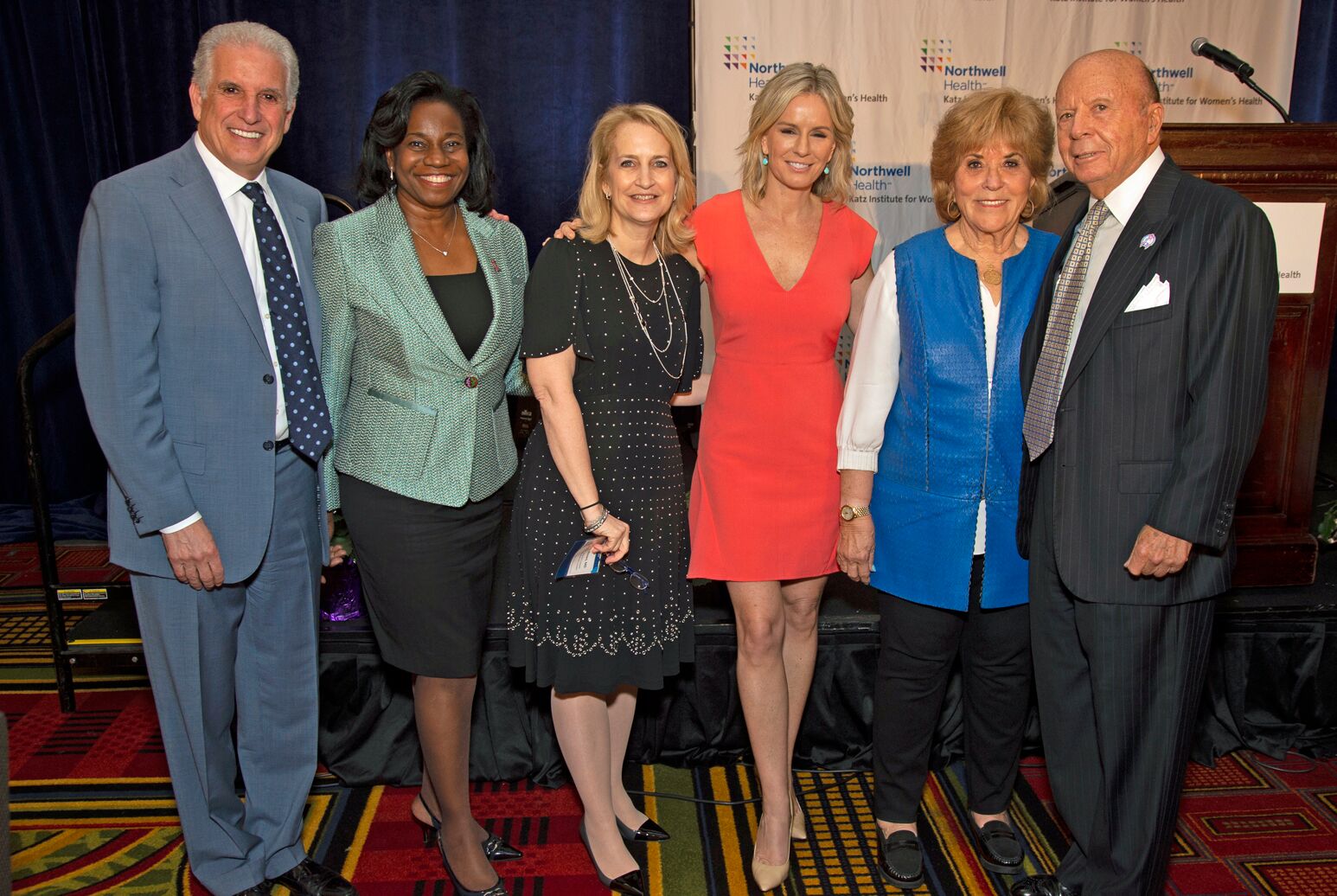 Mark Claster, Jenifer Mieres, Stacey Rosen with Saul Katz and others are the Katz Women's Health Conference