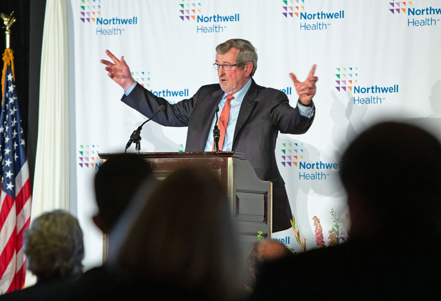 Michael Dowling, President and CEO speaks to the Board of Trustees at Northwell's annual meeting
