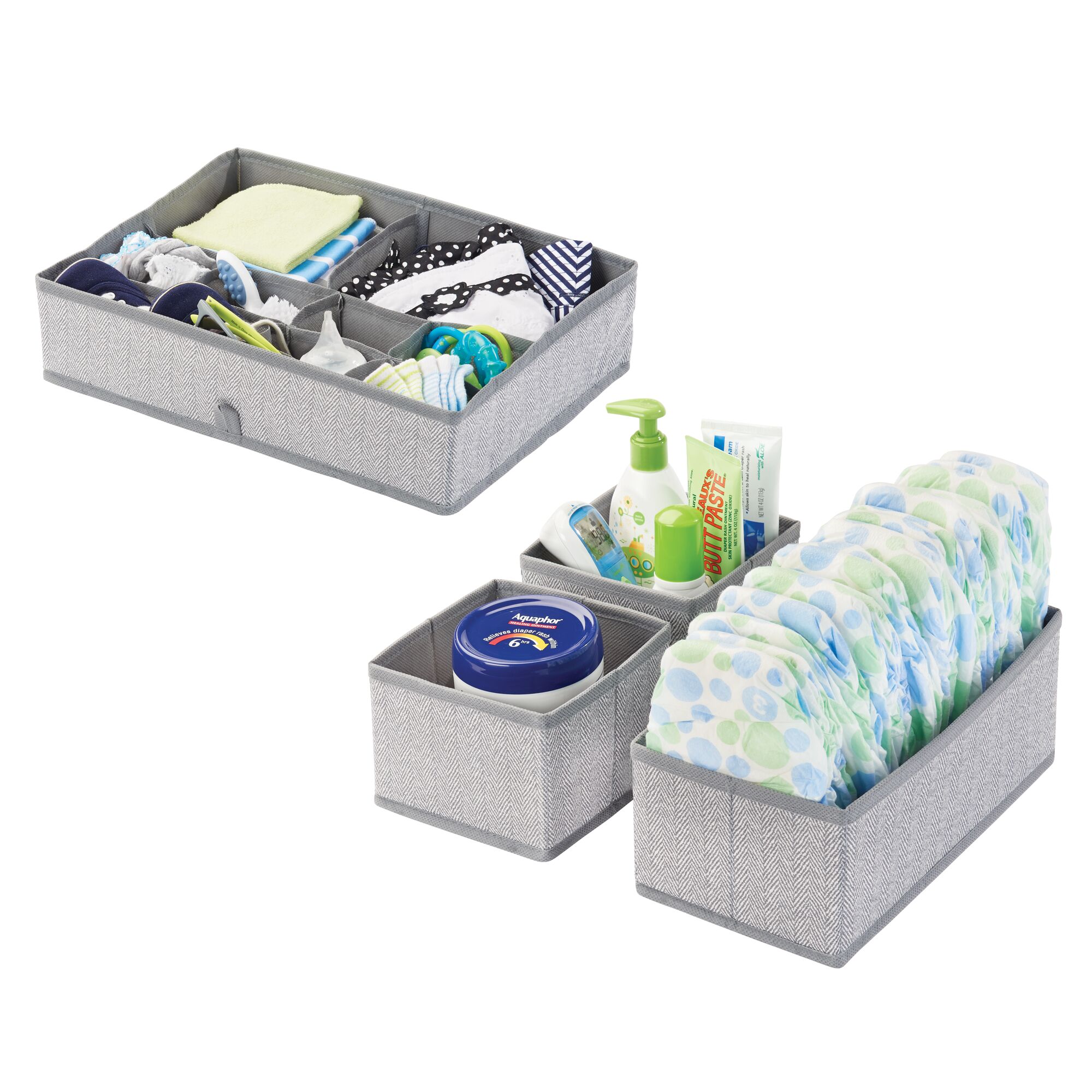 Mdesign Fabric Child Kids Drawer Organizer 2 Sizes Ebay