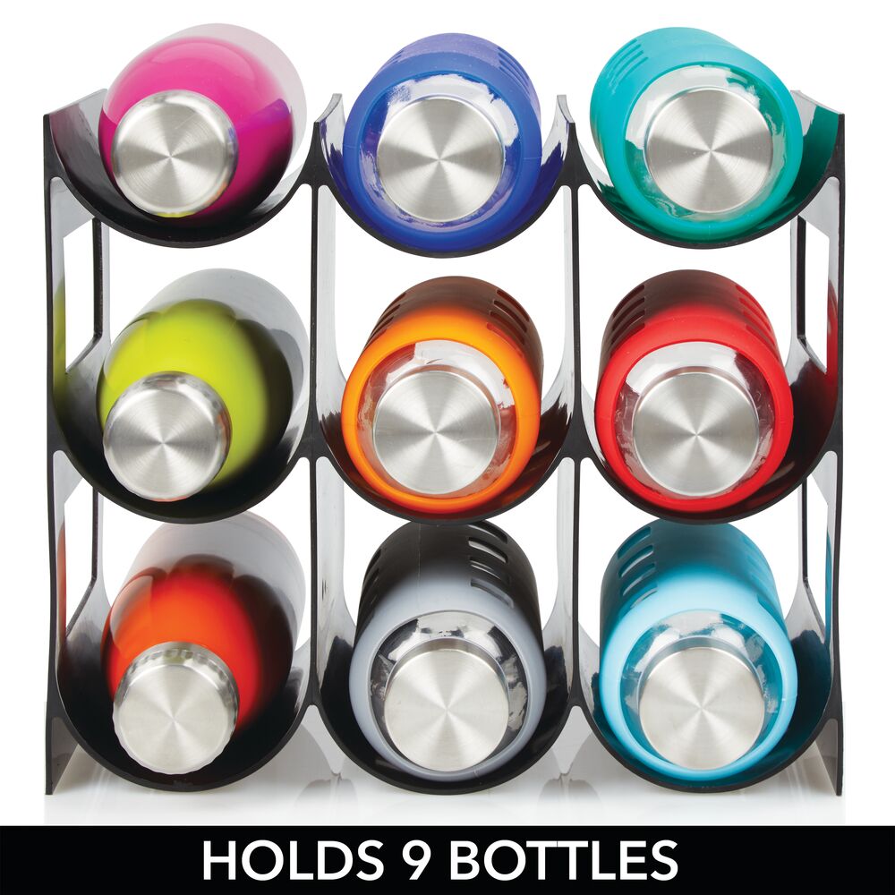 mDesign Plastic Water Bottle & Wine Rack Storage Holder, 9 Bottles eBay