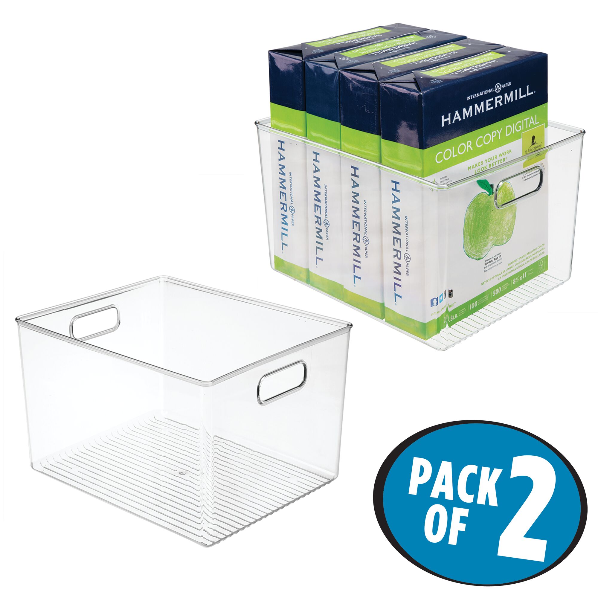 clear plastic storage bins with handles