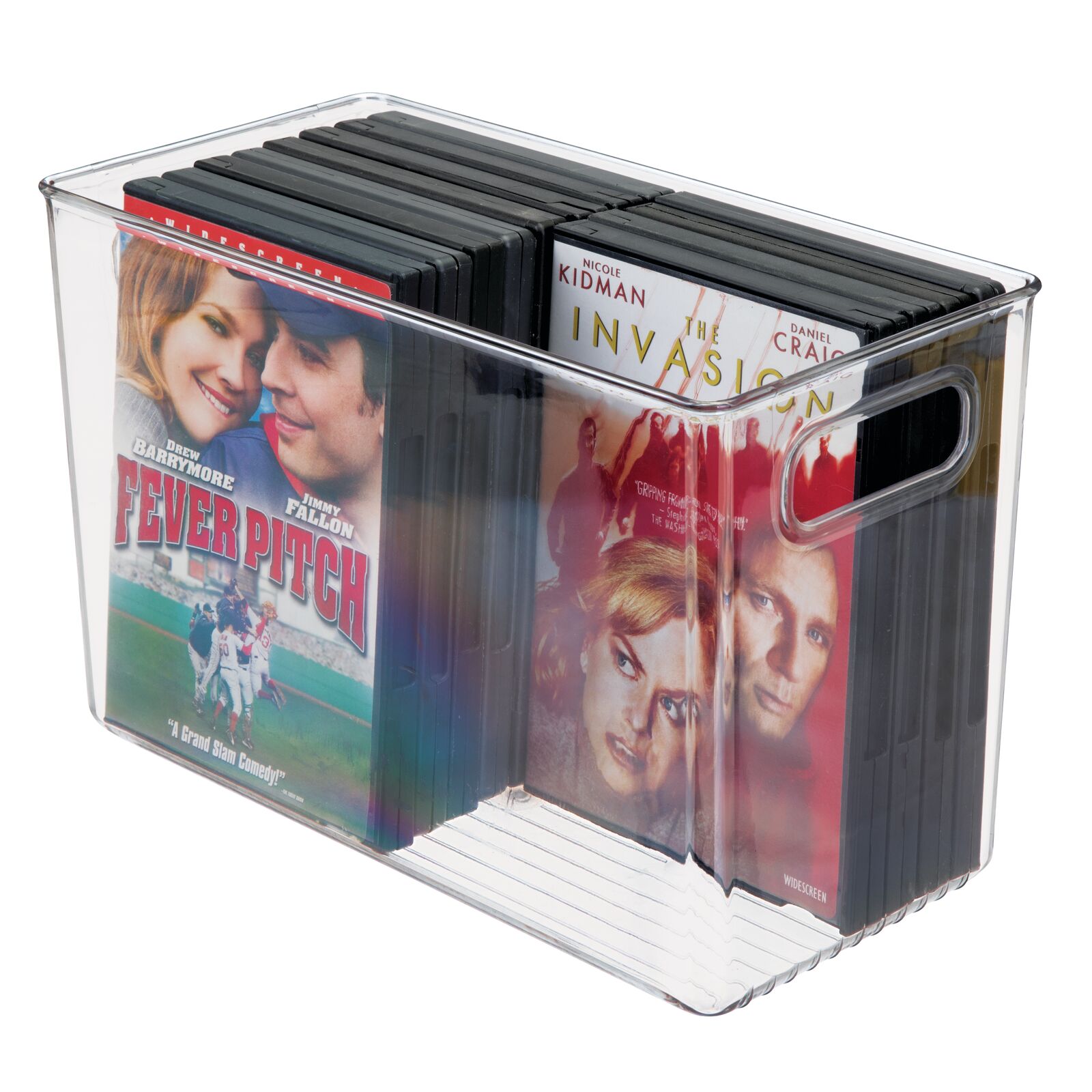 mDesign Storage Organizer Bin with Handles for Cube Furniture 4 Pack