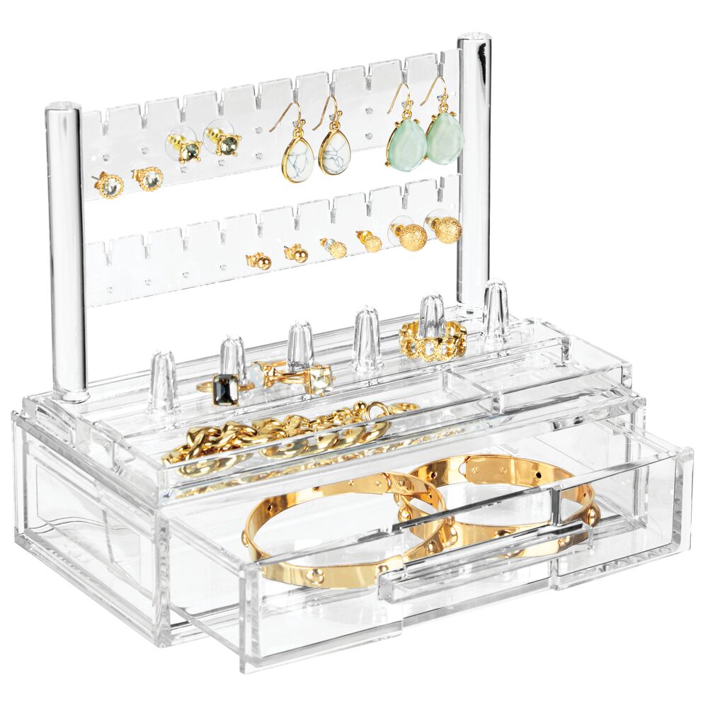 Mdesign Plastic Jewelry Organizer Storage Holder Drawer Tray