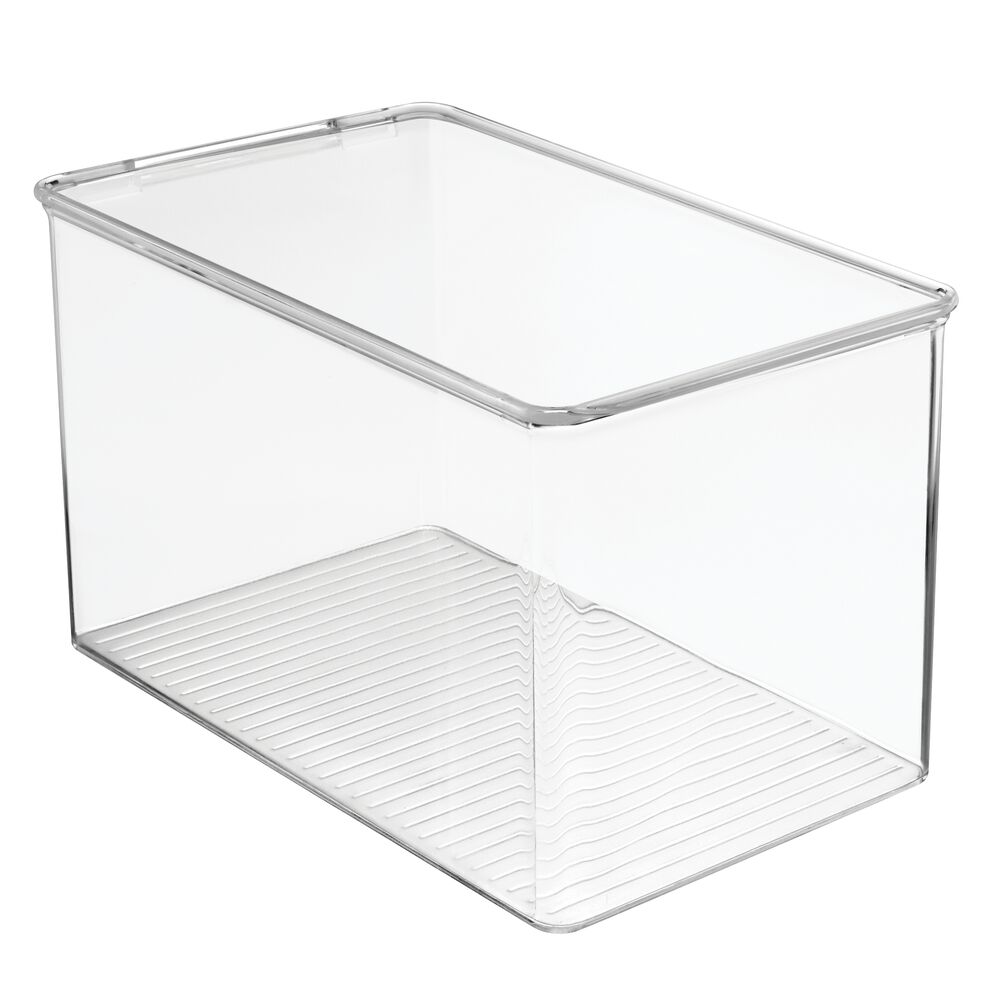 mDesign Plastic Stackable Closet Storage Bin Box with Lid, 7" H eBay