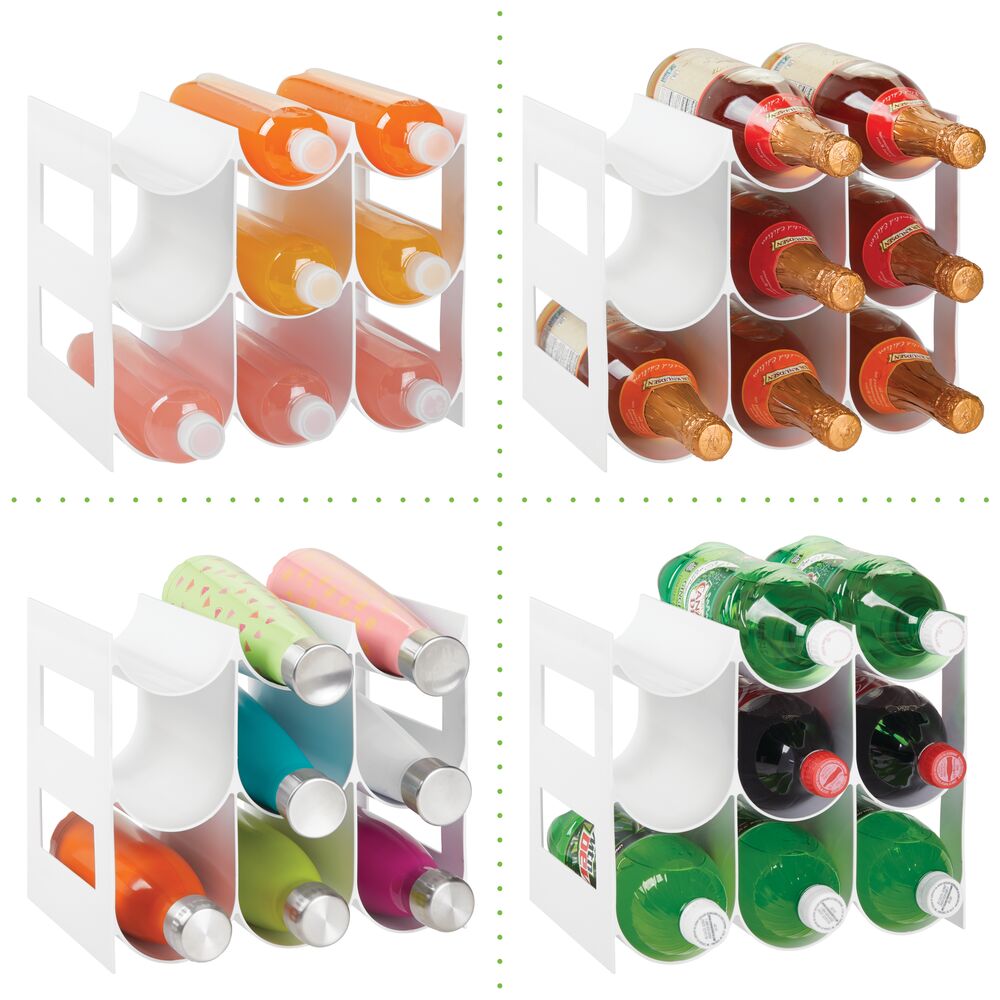 mDesign Plastic Water Bottle & Wine Rack Storage Holder, 9 Bottles eBay