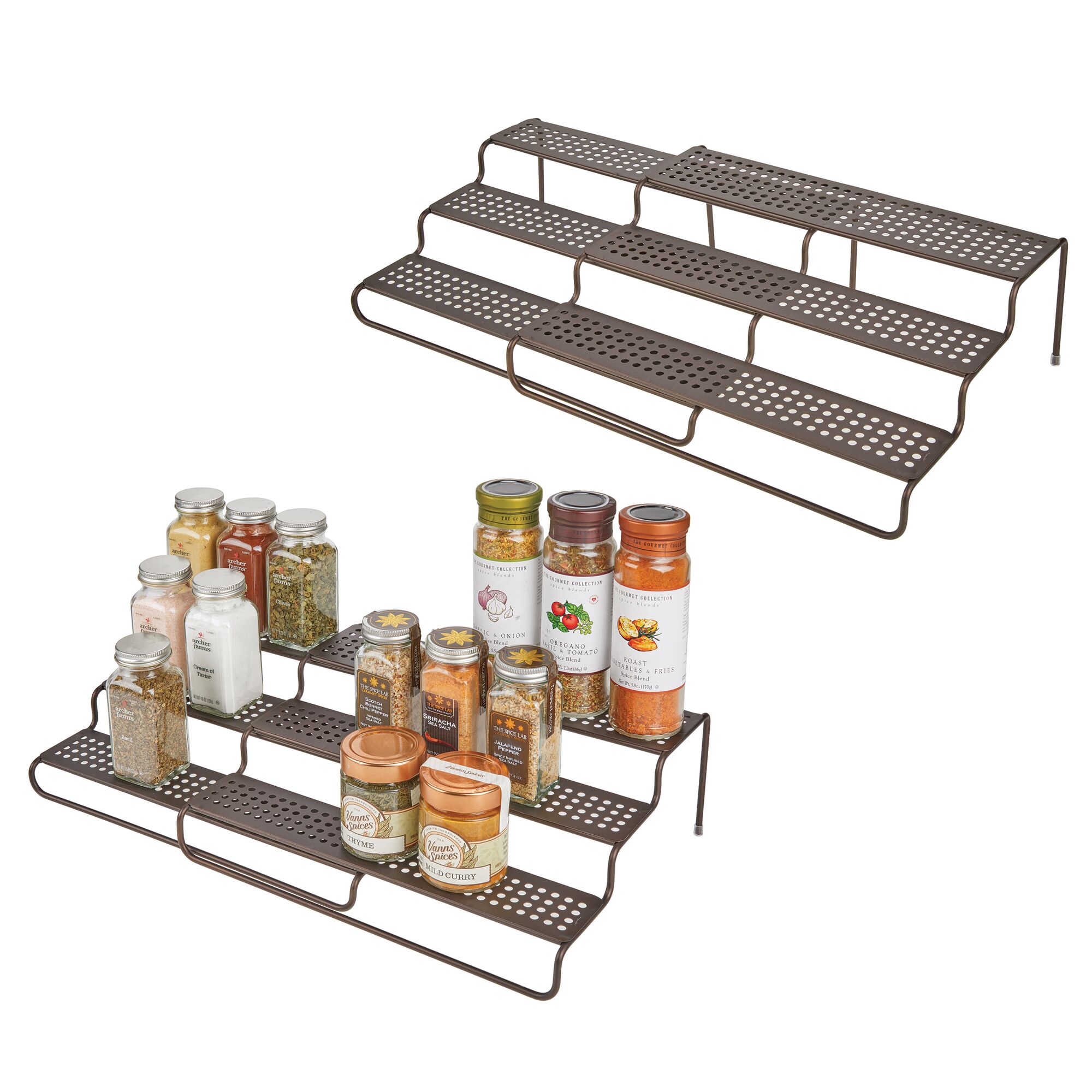 mDesign Adjustable, Expandable Kitchen Organizer Spice Rack, 2 Pack eBay