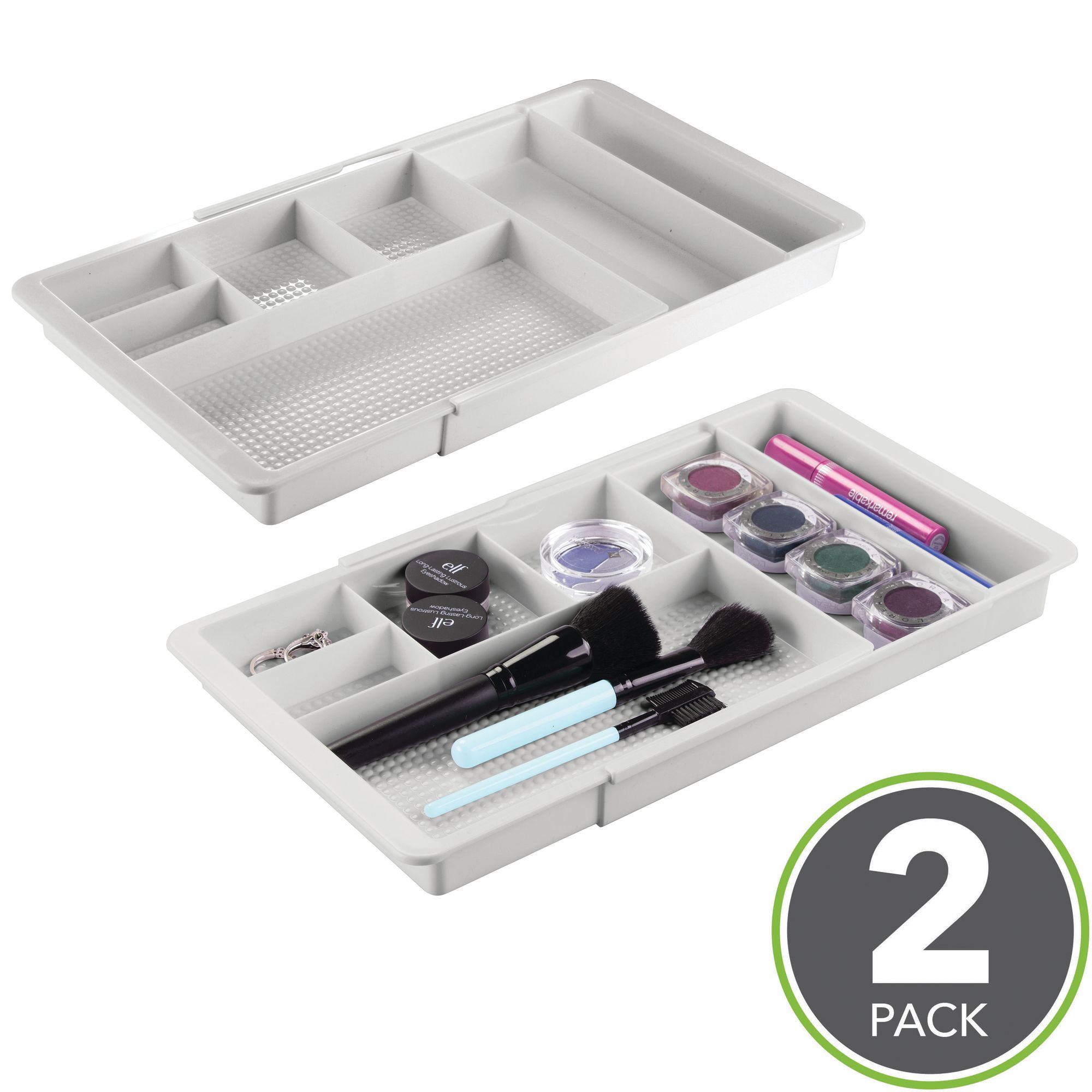 Mdesign Adjustable Expandable Makeup Drawer Organizer Tray Ebay