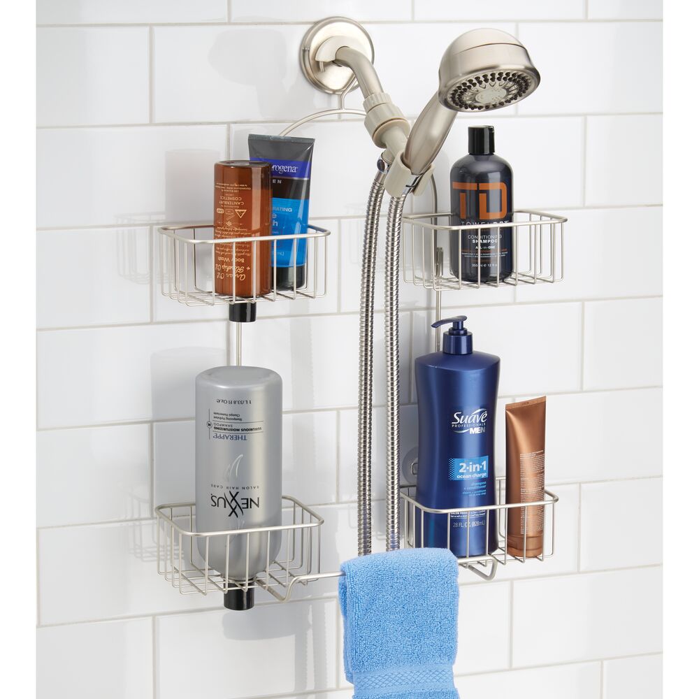mDesign Shower Caddy for Hand Held Shower Head and Hose, 4 Baskets eBay