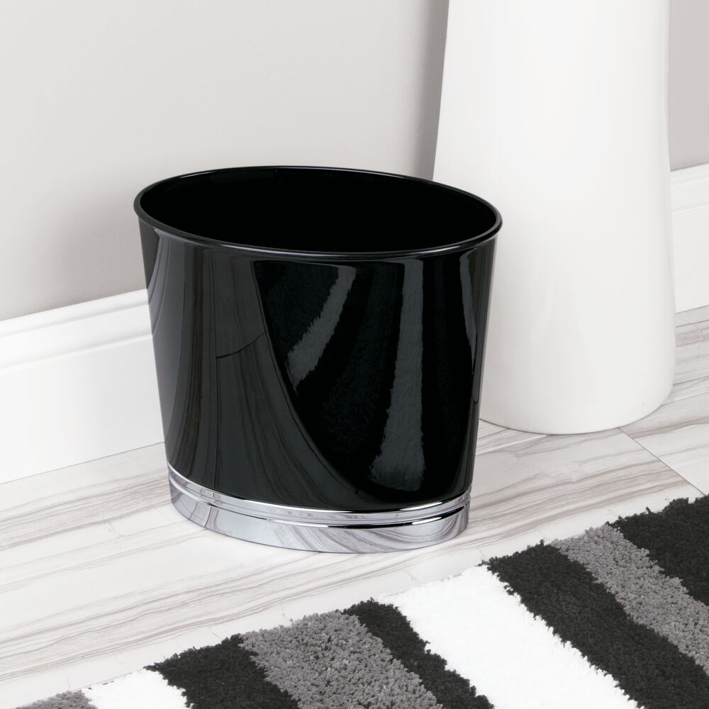mDesign Oval Slim Plastic Small Trash Can Wastebasket eBay