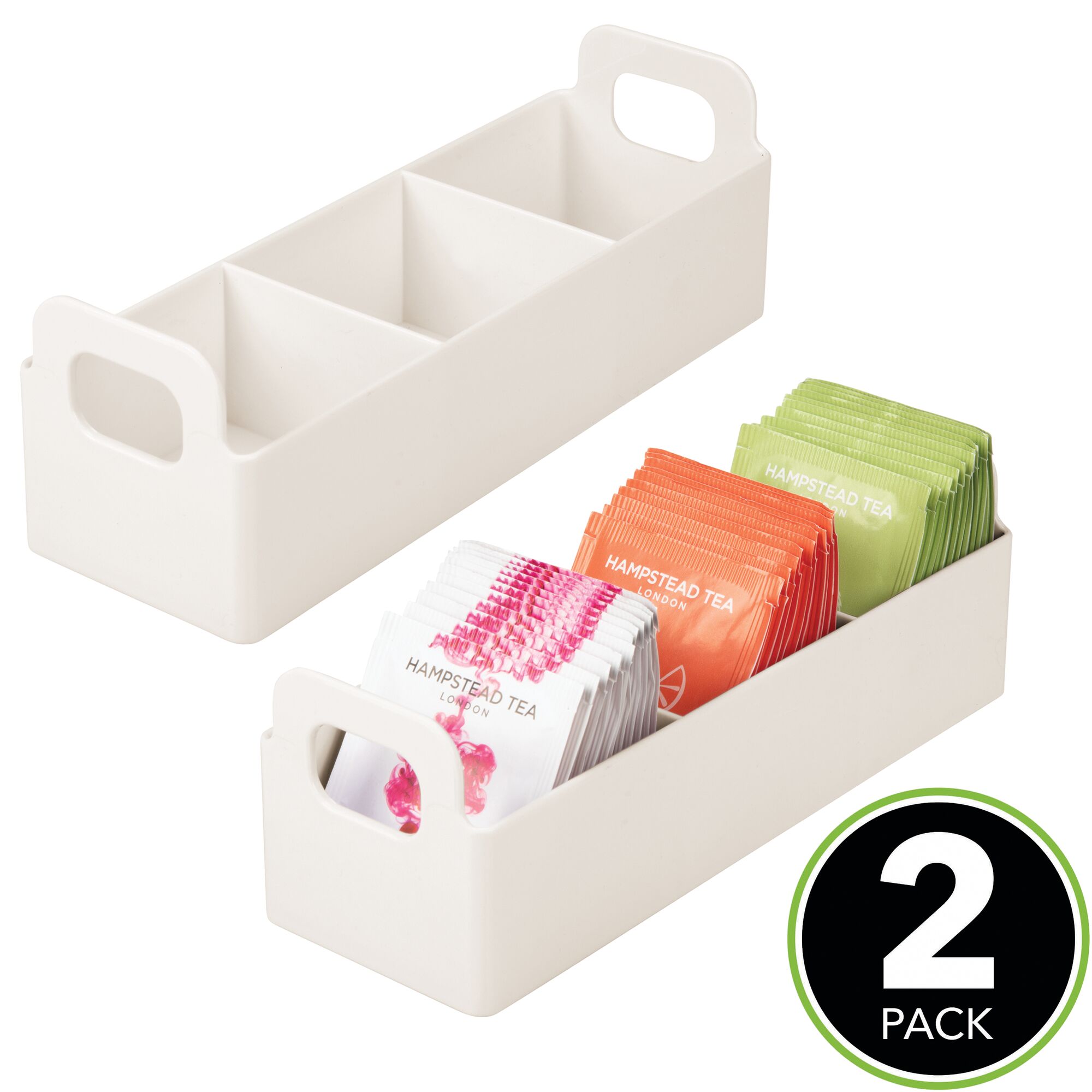 mDesign Plastic Kitchen Tea Bag Organizer Storage Caddy Holder eBay