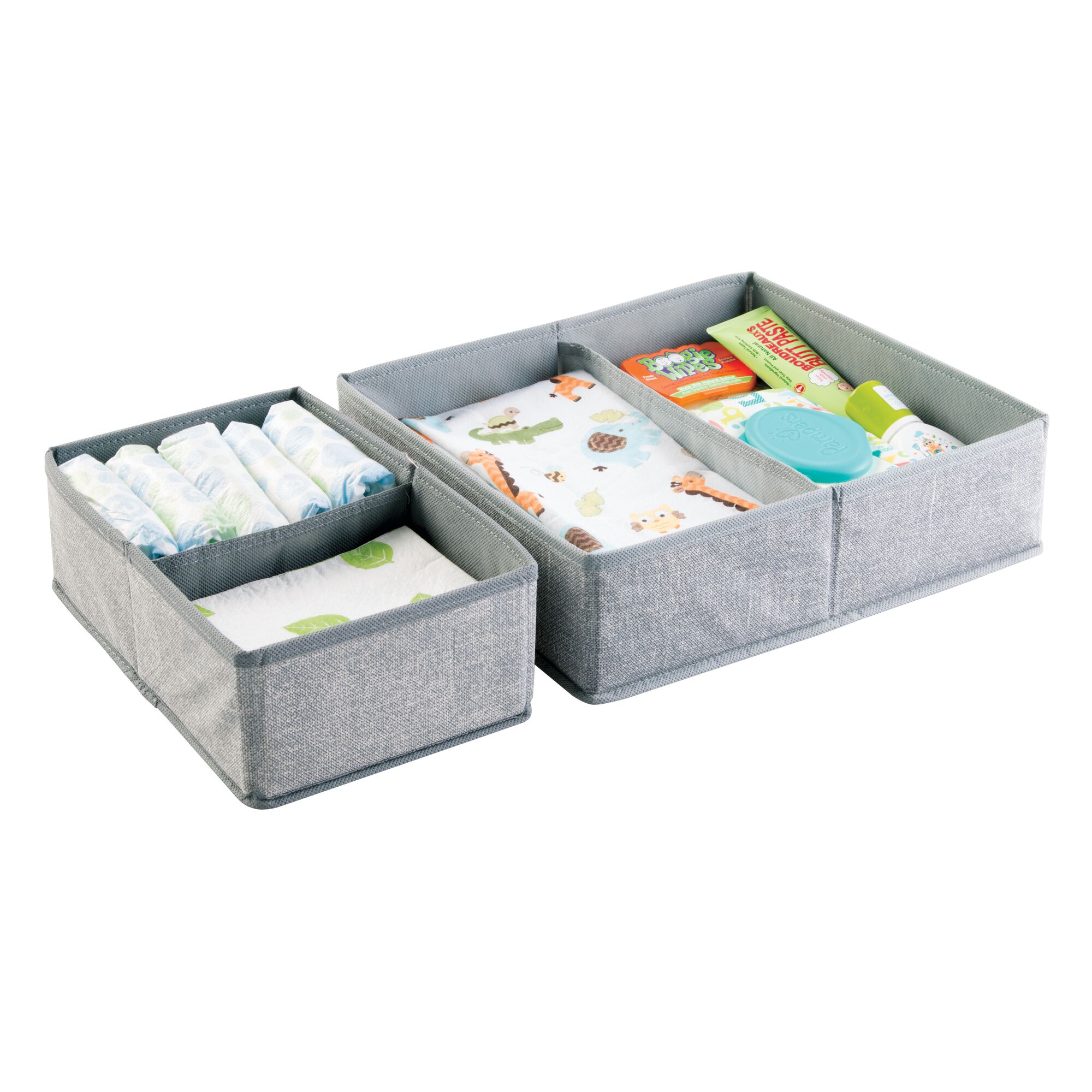 Mdesign Fabric Dresser Drawer Storage Organizers Set Of 2 Ebay