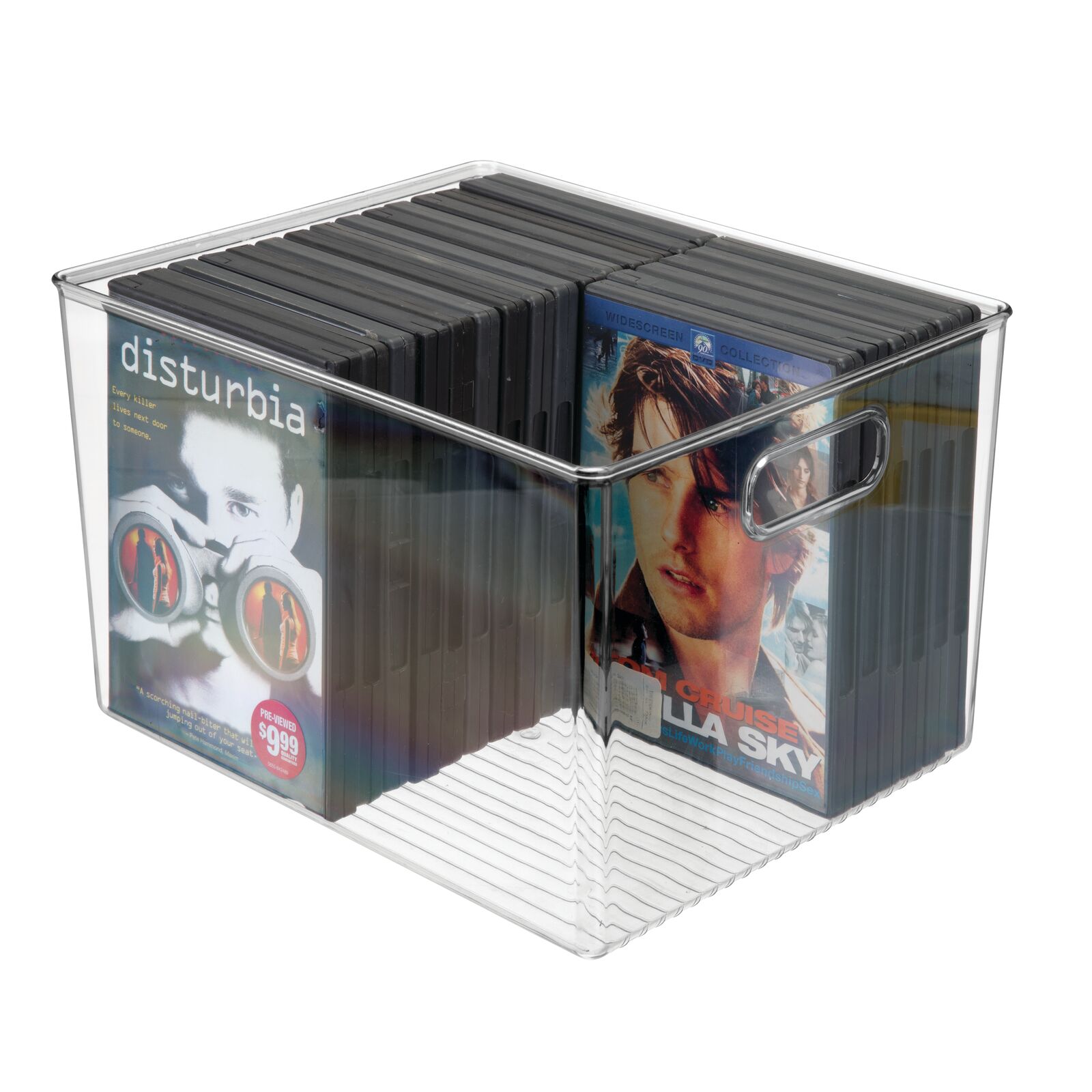 mDesign Storage Organizer Bin with Handles for Cube Furniture 4 Pack