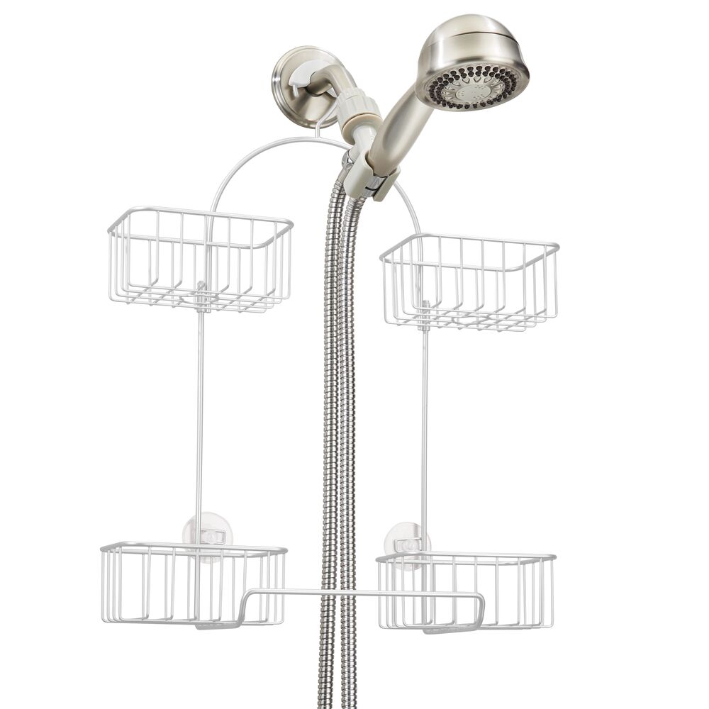 mDesign Shower Caddy for Hand Held Shower Head and Hose, 4 Baskets eBay
