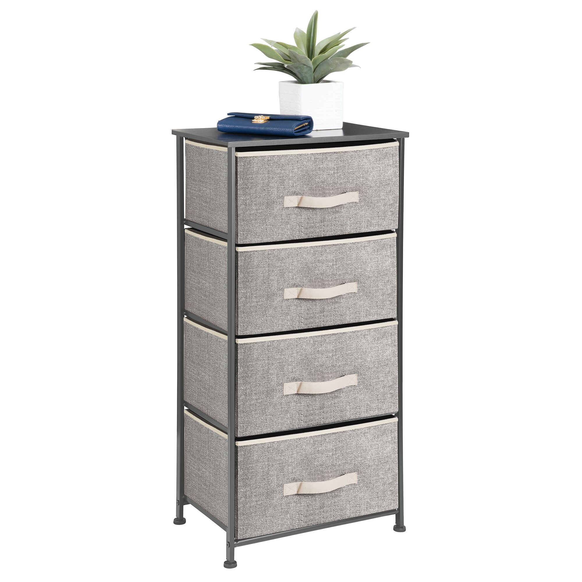 mDesign Vertical Dresser Storage Tower with 4 Drawers eBay