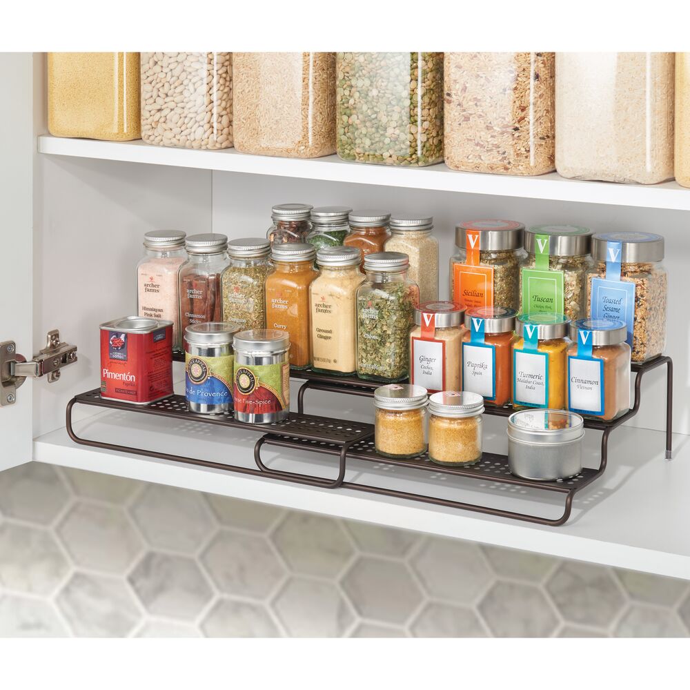 mDesign Adjustable, Expandable Kitchen Organizer Spice Rack, 2 Pack eBay