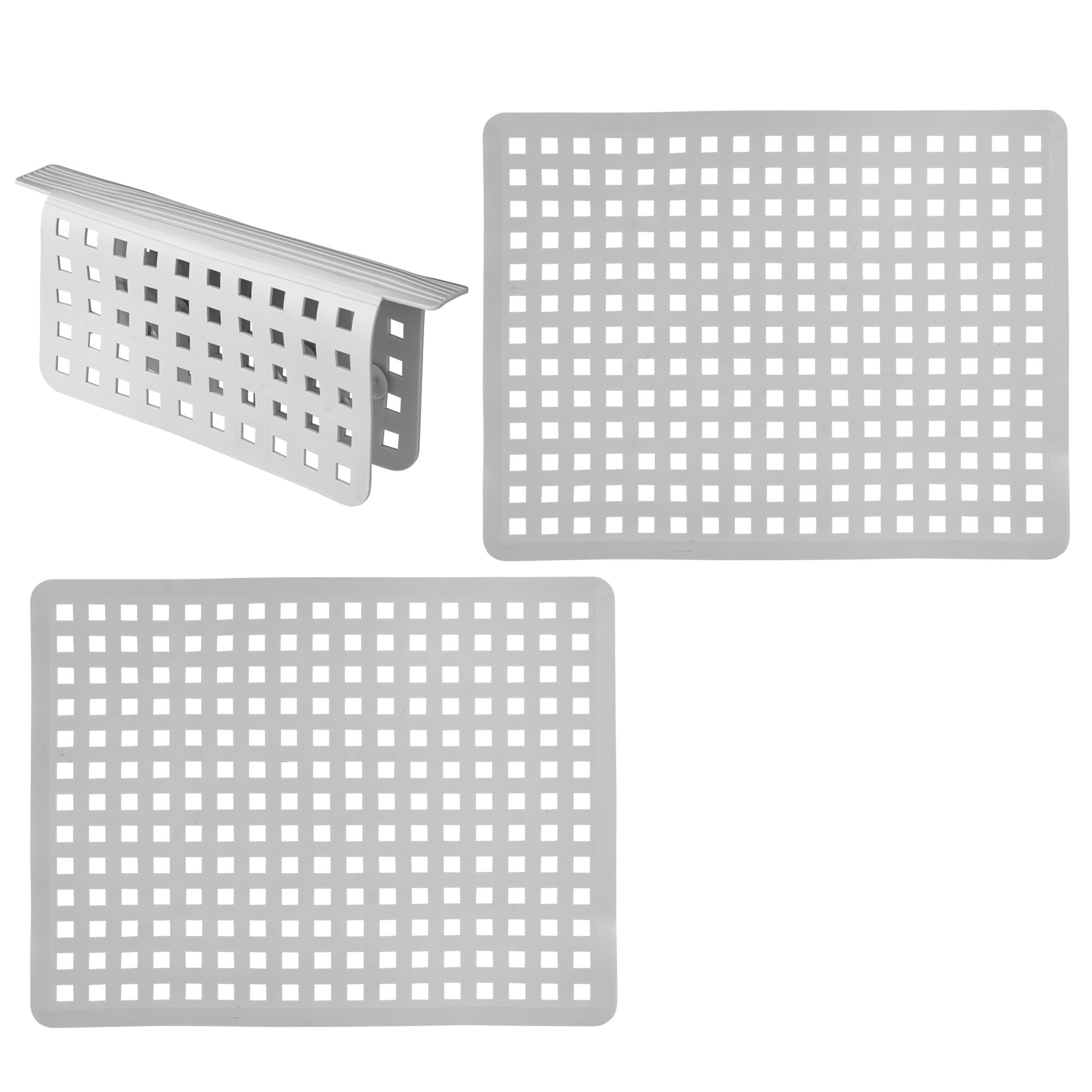 mDesign Kitchen InSink Protector Set 1 Sink Saddle, 2 Large Sink