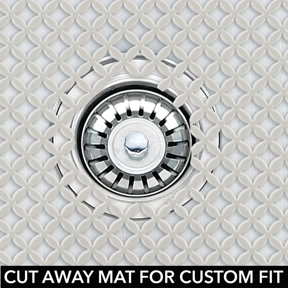 mDesign Plastic Kitchen Farmhouse Sink Protector Mat, XLarge eBay