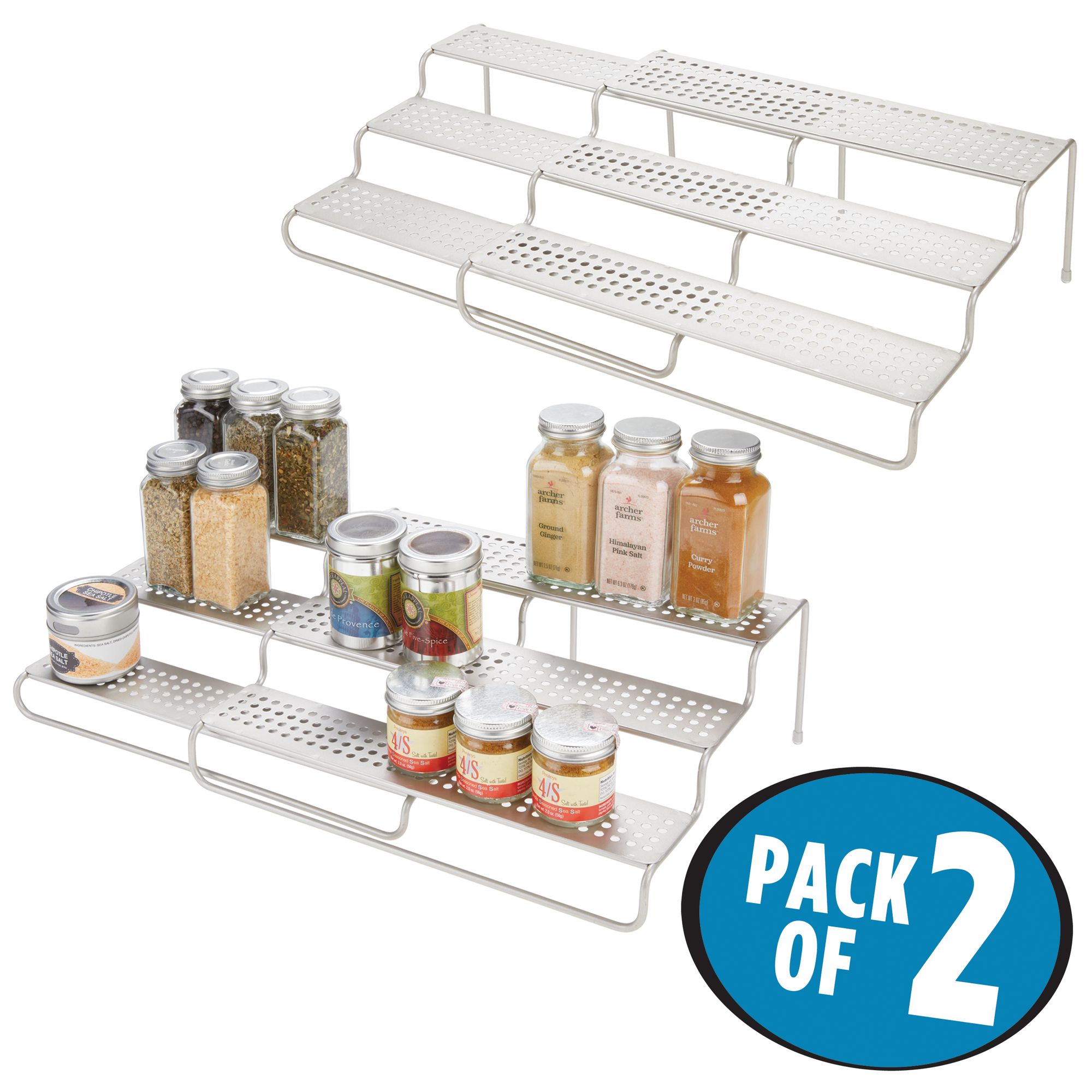 mDesign Adjustable, Expandable Kitchen Organizer Spice Rack, 2 Pack eBay