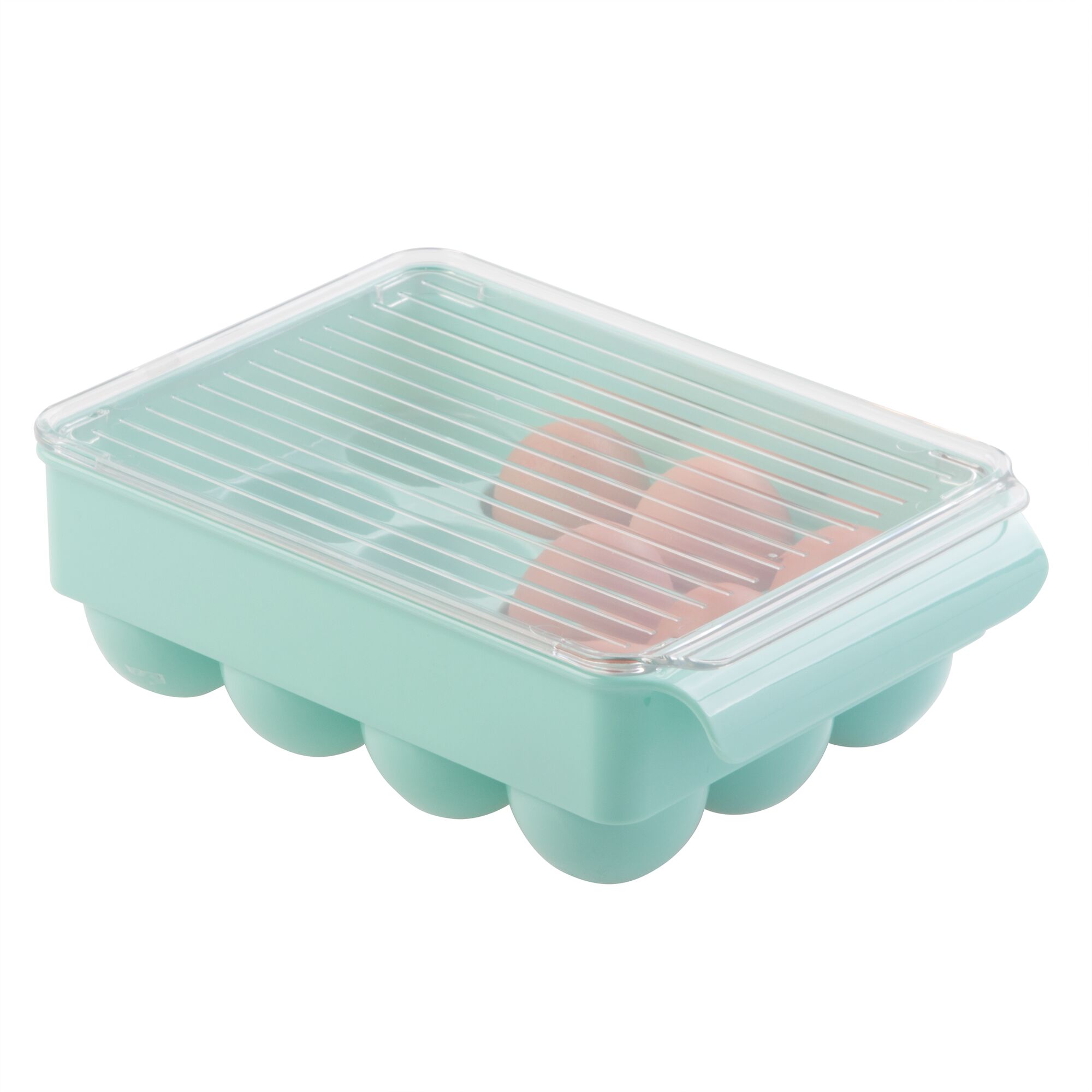 mDesign Plastic Stackable Egg Tray Holder Container, 12 Eggs eBay