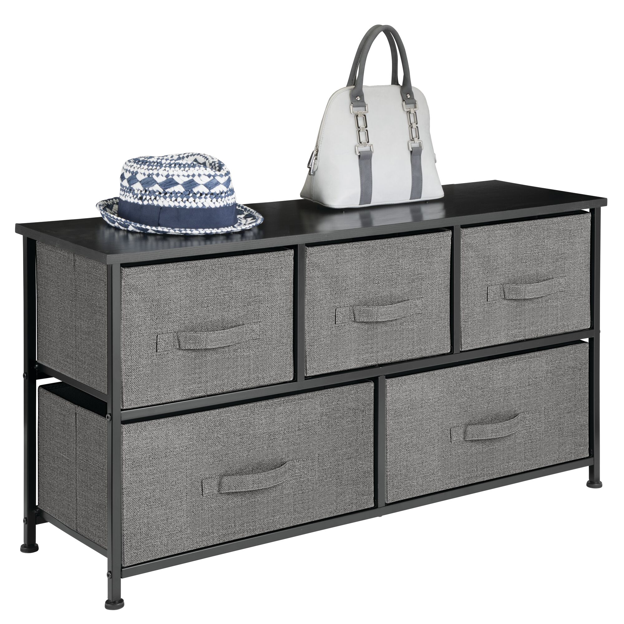 mDesign Extra Wide Dresser Storage Tower with 5 Drawers eBay