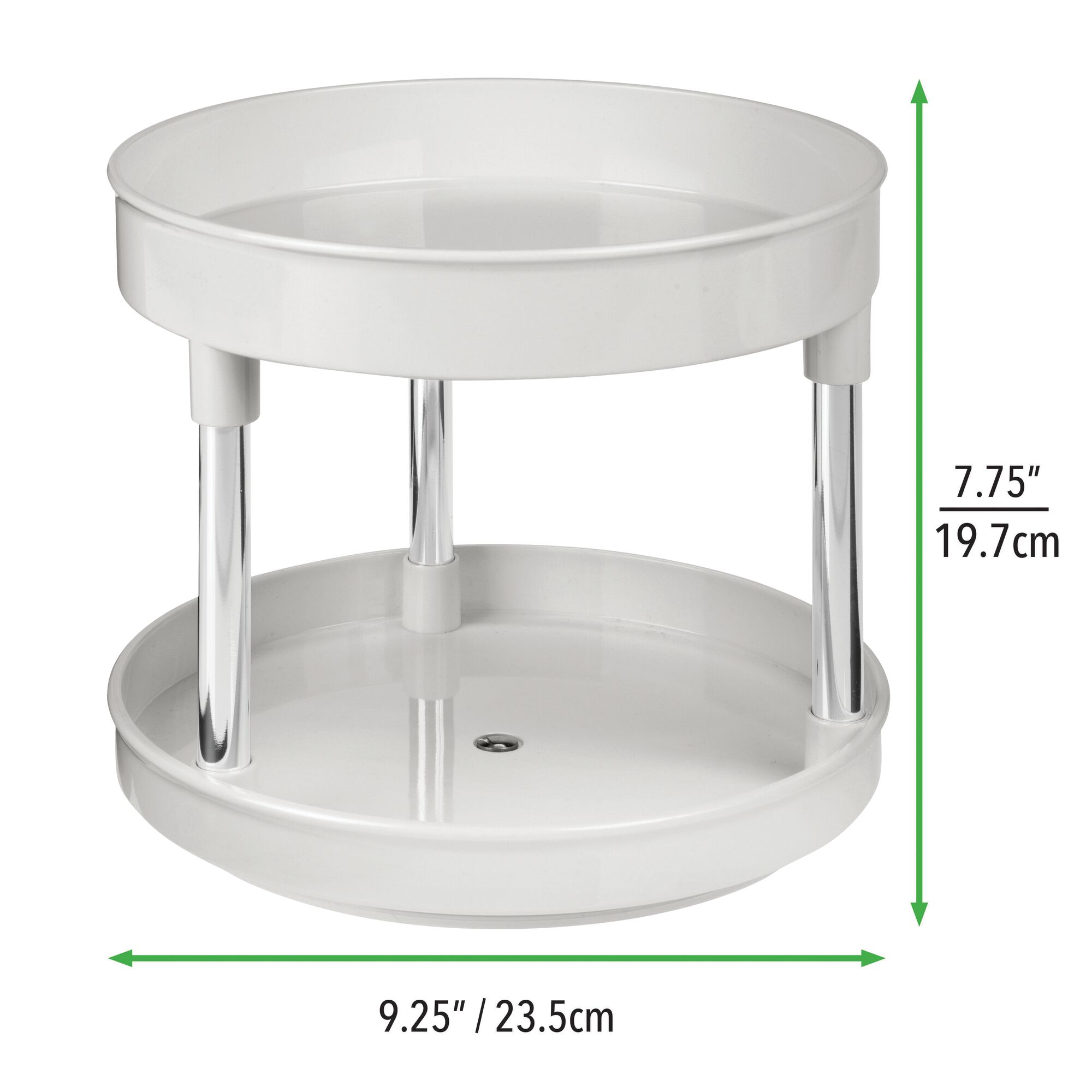 mDesign 2 Tier Spinning Lazy Susan Turntable Storage Tray eBay