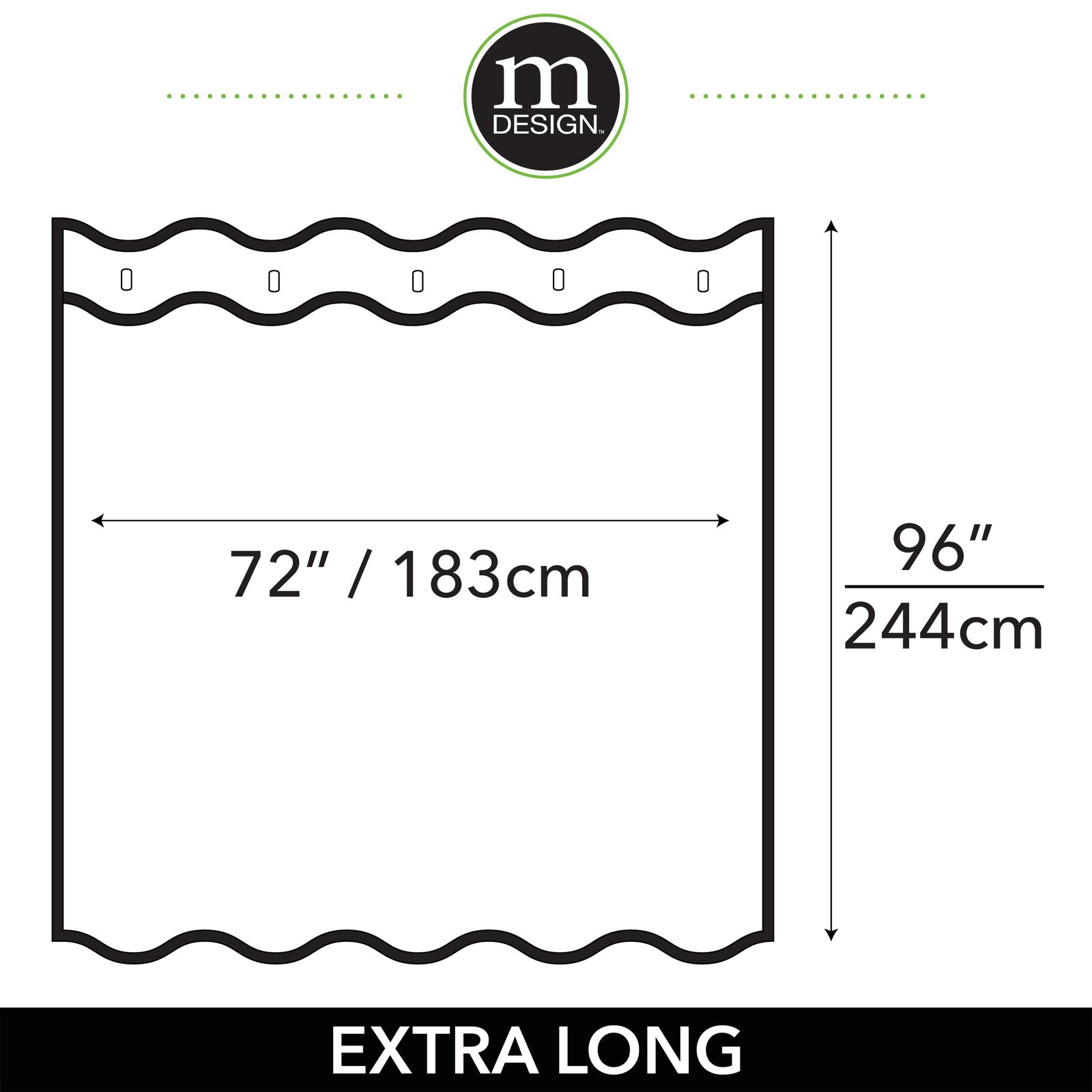 mDesign Waffle Weave Fabric Shower Curtain eBay