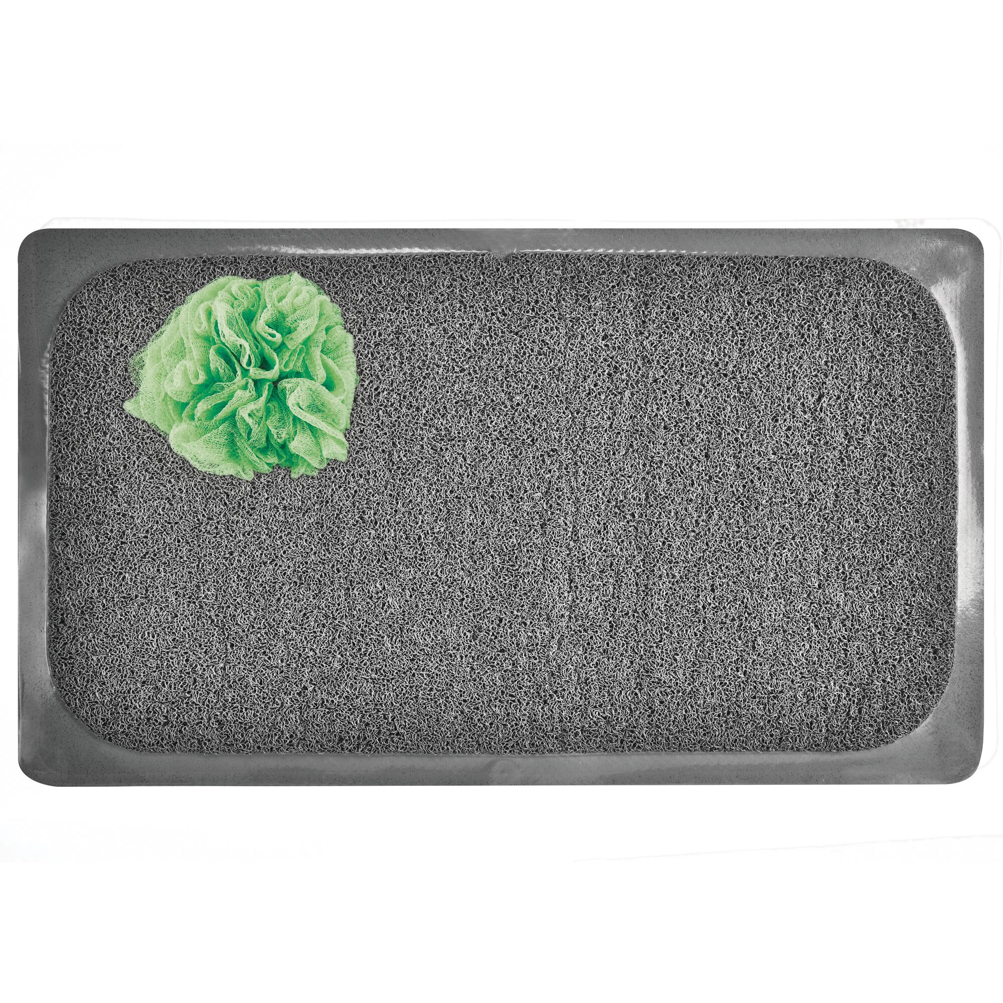 mDesign Loofah Cushioned Suction Bath Mat for Shower Stall Bathtub