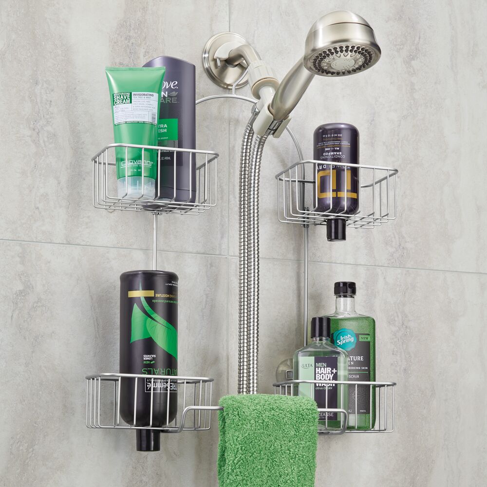mDesign Shower Caddy for Hand Held Shower Head and Hose, 4 Baskets eBay