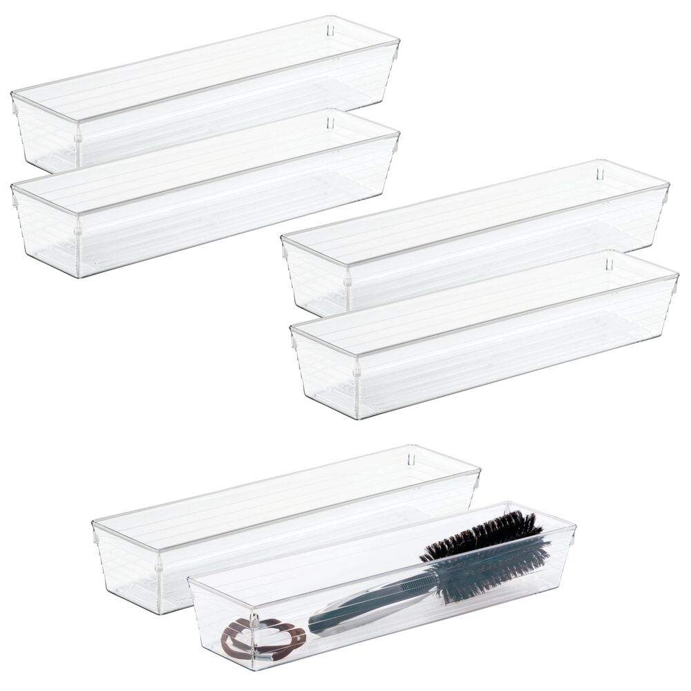 Mdesign Bathroom Drawer Organizer Tray For Makeup 6 Pack 3 X