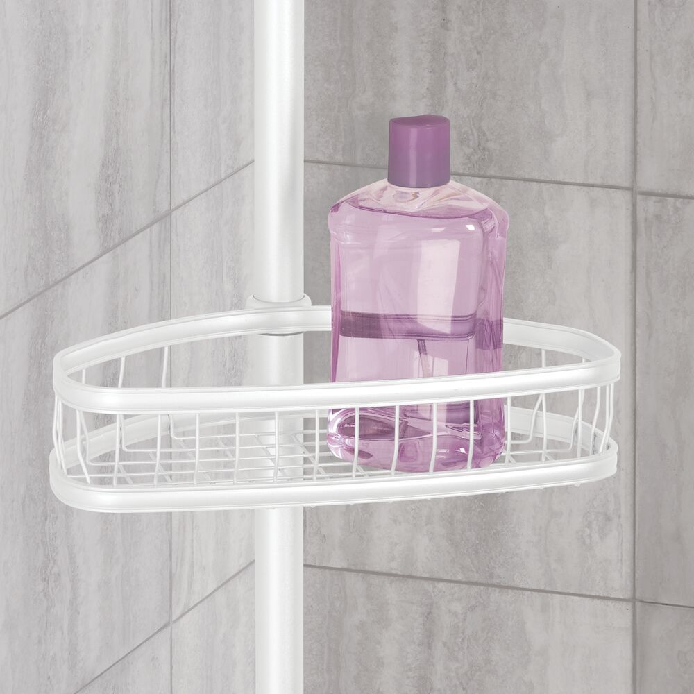 mDesign Bathroom Shower Storage Constant Tension Corner Pole Caddy eBay