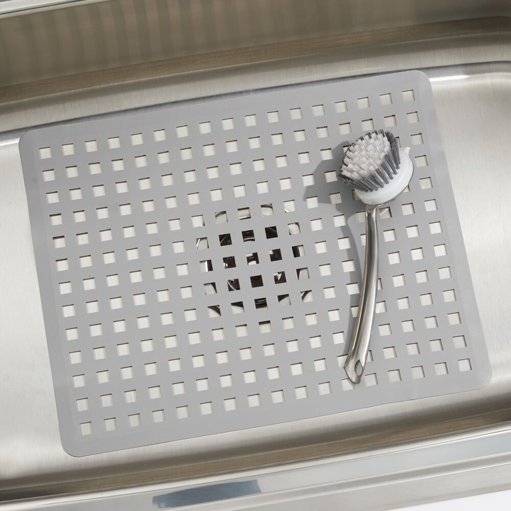 mDesign Kitchen InSink Protector Set 1 Sink Saddle, 2 Large Sink
