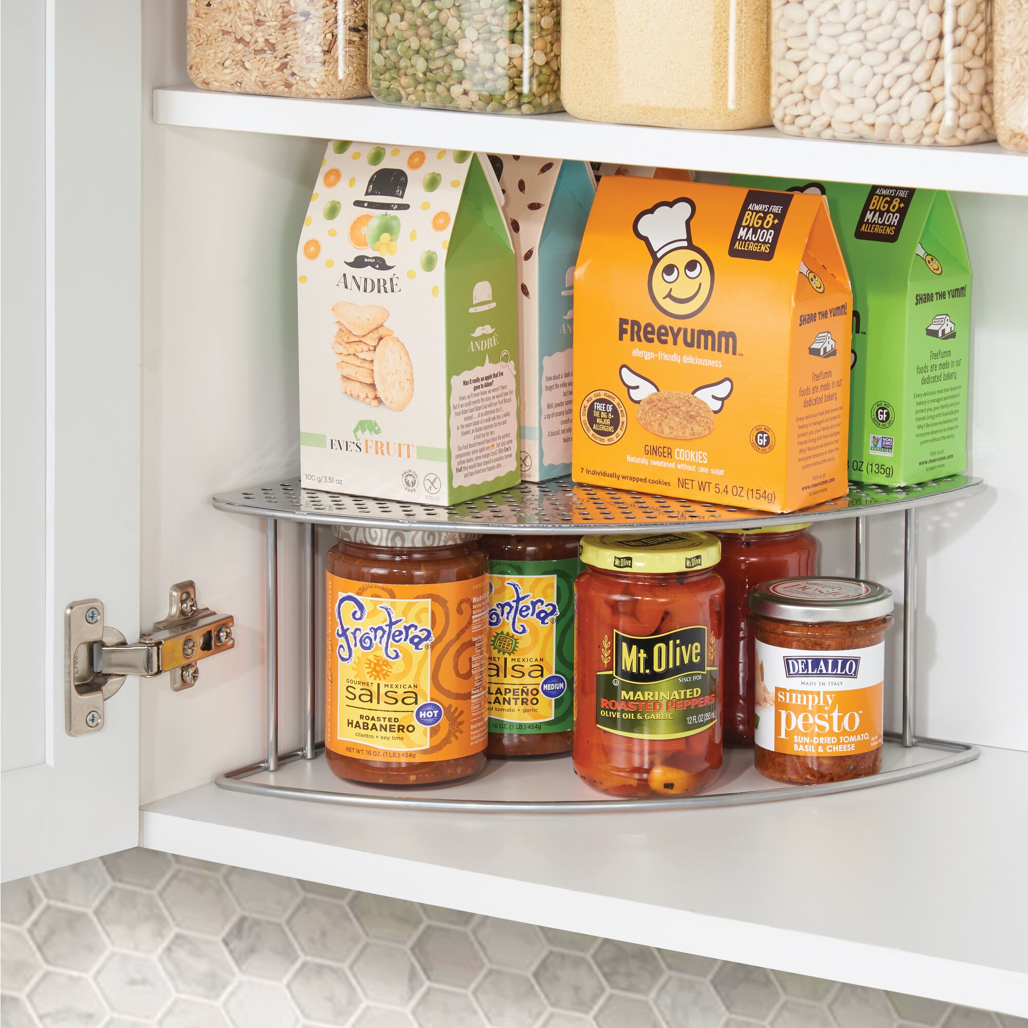 Mdesign Corner Shelves Bronze Store Crockery 2 Tier Free Standing
