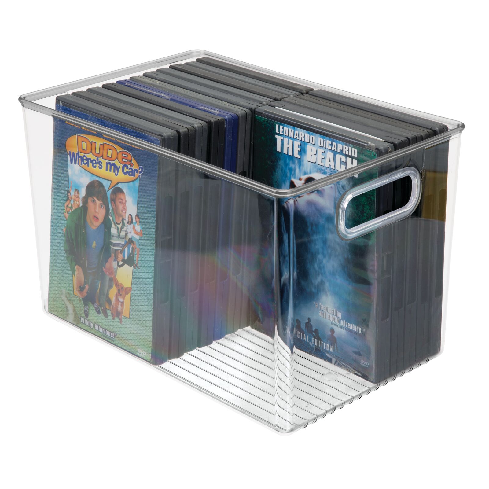 mDesign Storage Organizer Bin with Handles for Cube Furniture 4 Pack