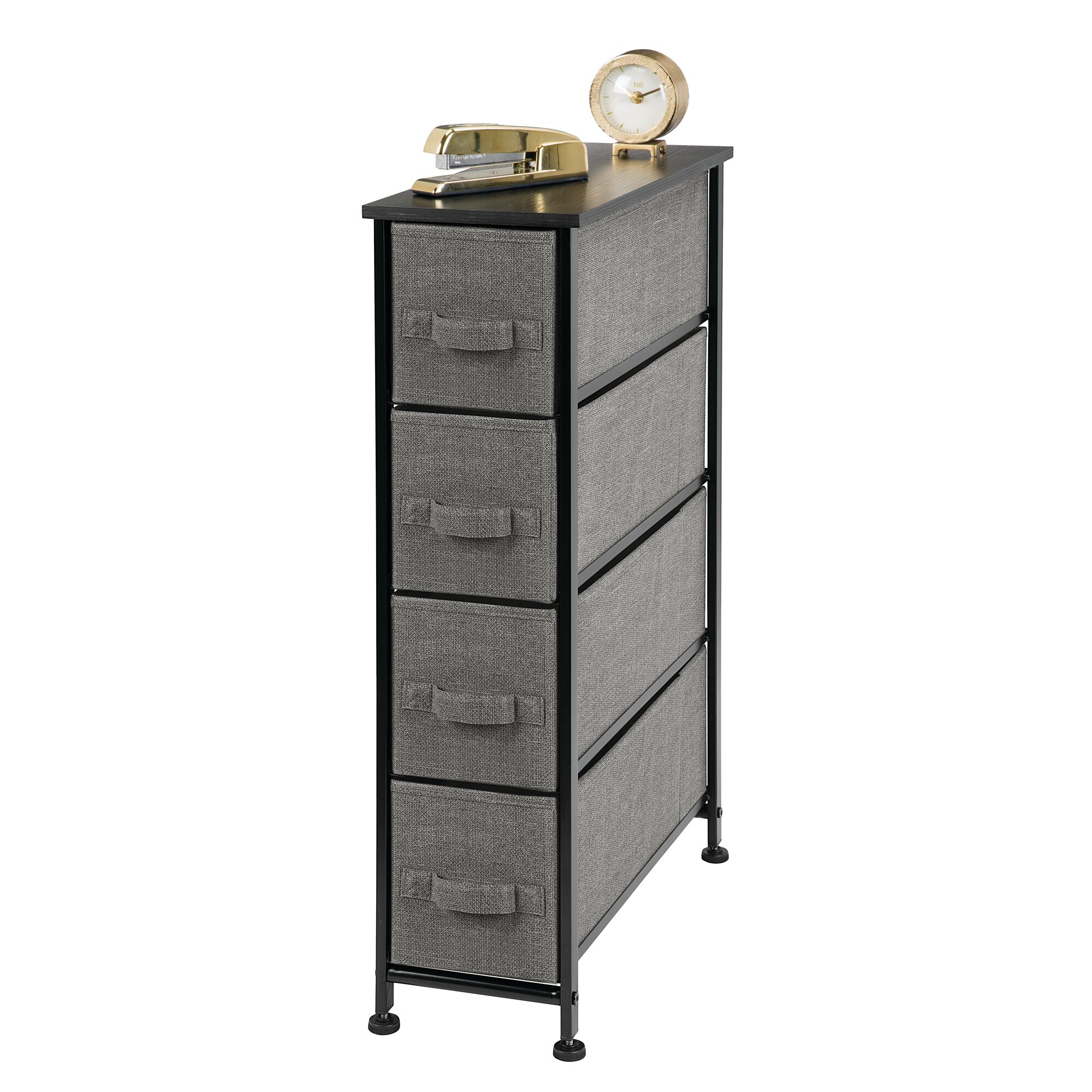 mDesign Narrow Dresser Storage Organizer Tower, 4 Drawers eBay