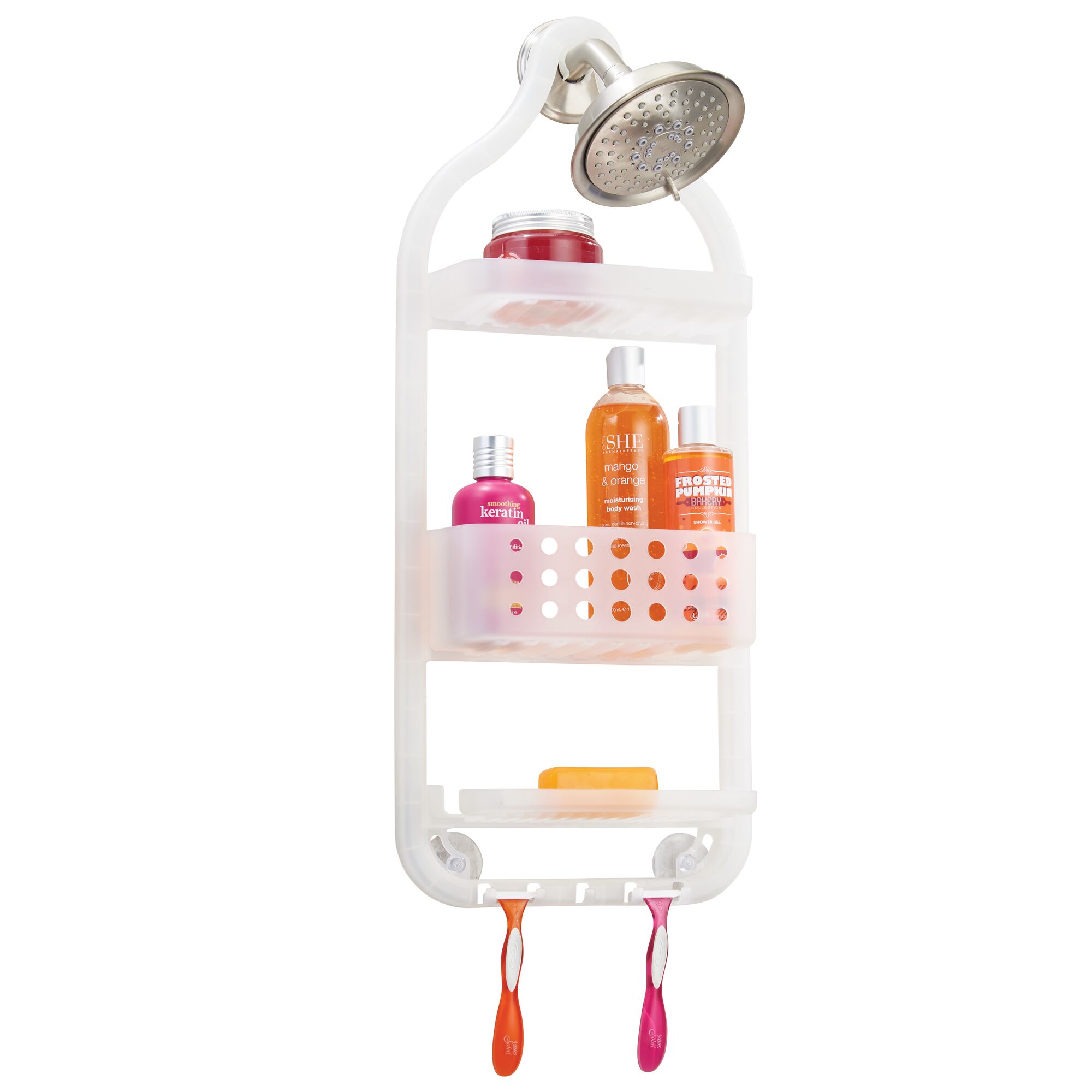 mDesign Plastic Bathroom Tub/Shower Caddy, Hanging Storage Organizer eBay