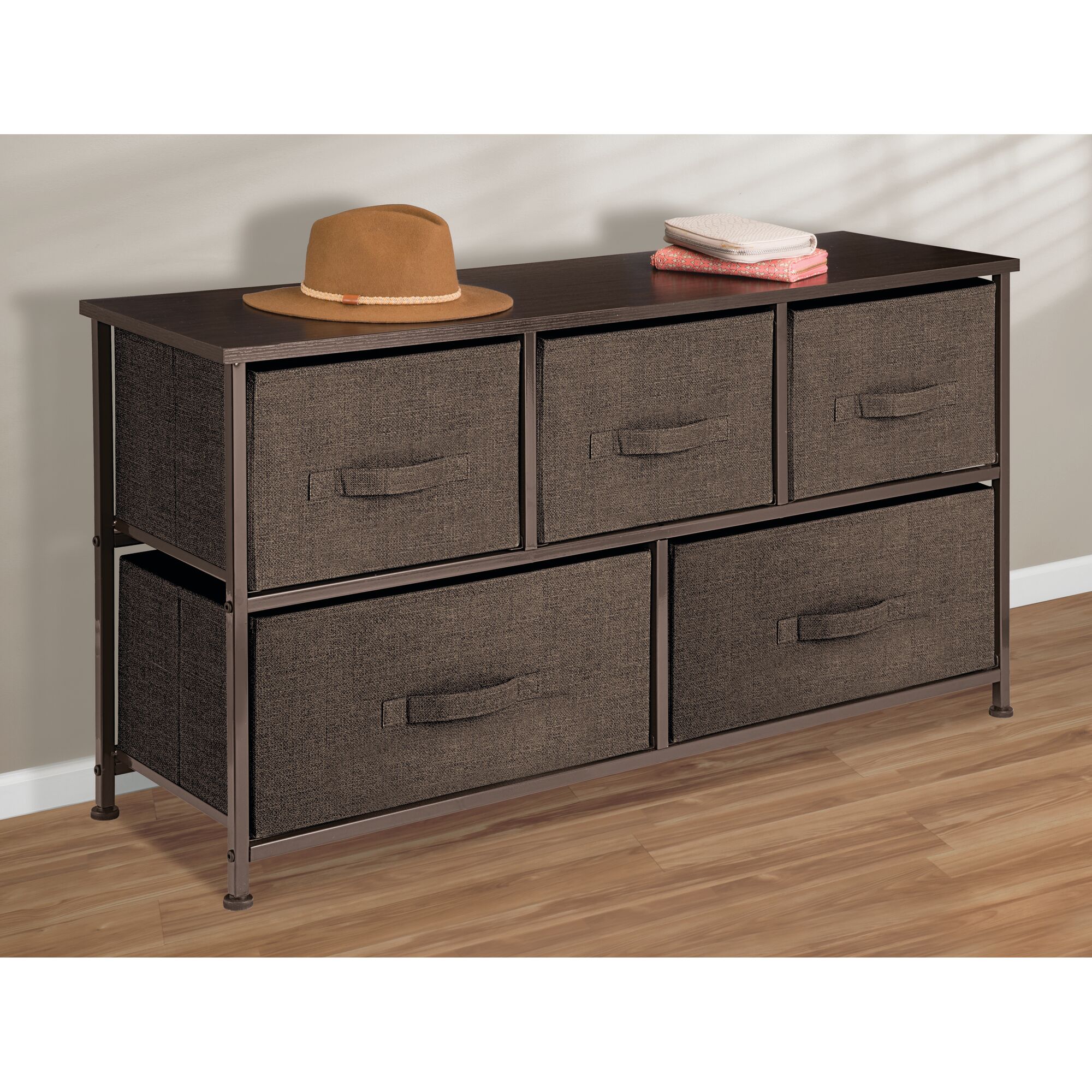 mDesign Extra Wide Dresser Storage Tower with 5 Drawers | eBay