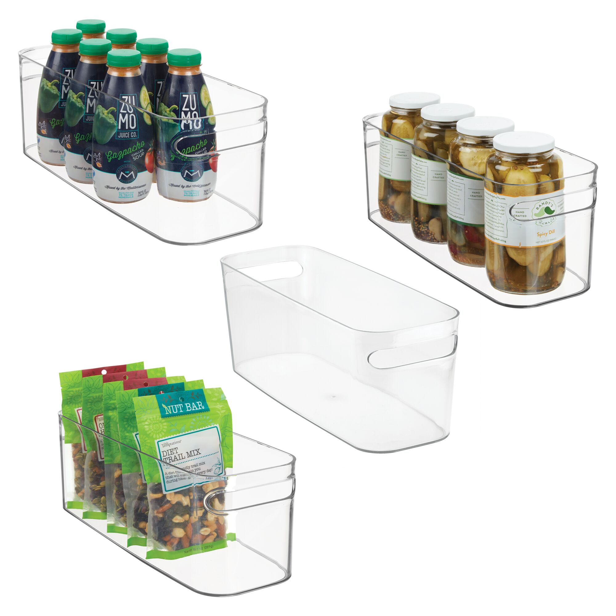clear plastic pantry bins