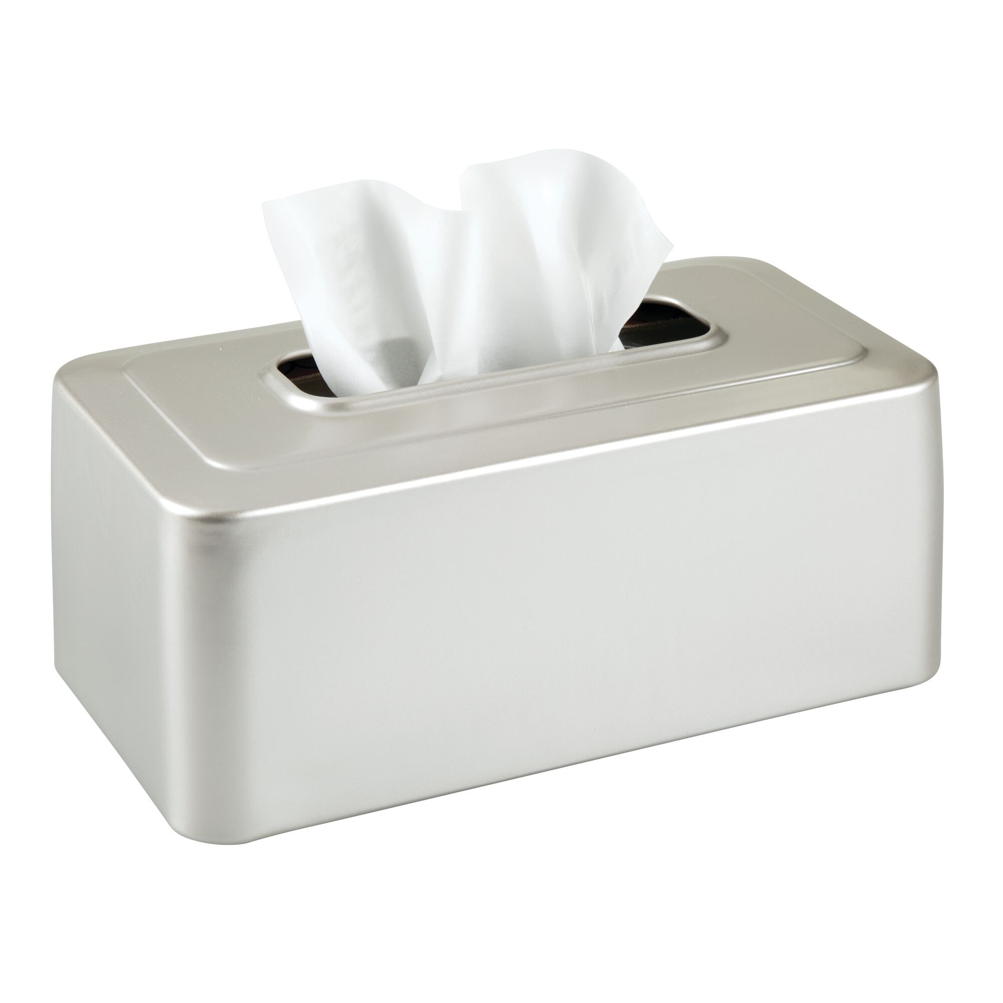 mDesign Modern Metal Tissue Box Cover, Rectangular Holder for Storage