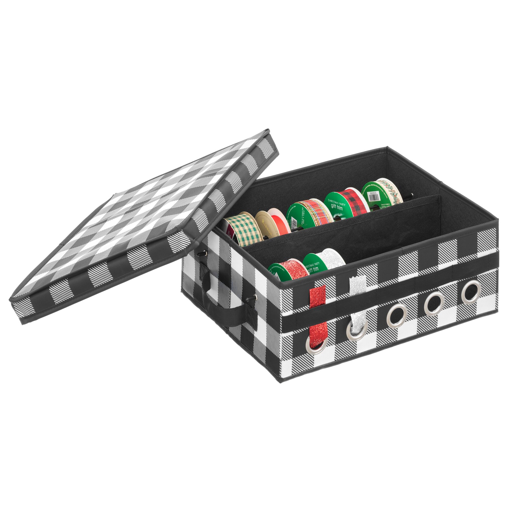 mDesign Soft Fabric Small Gift Ribbon Box
