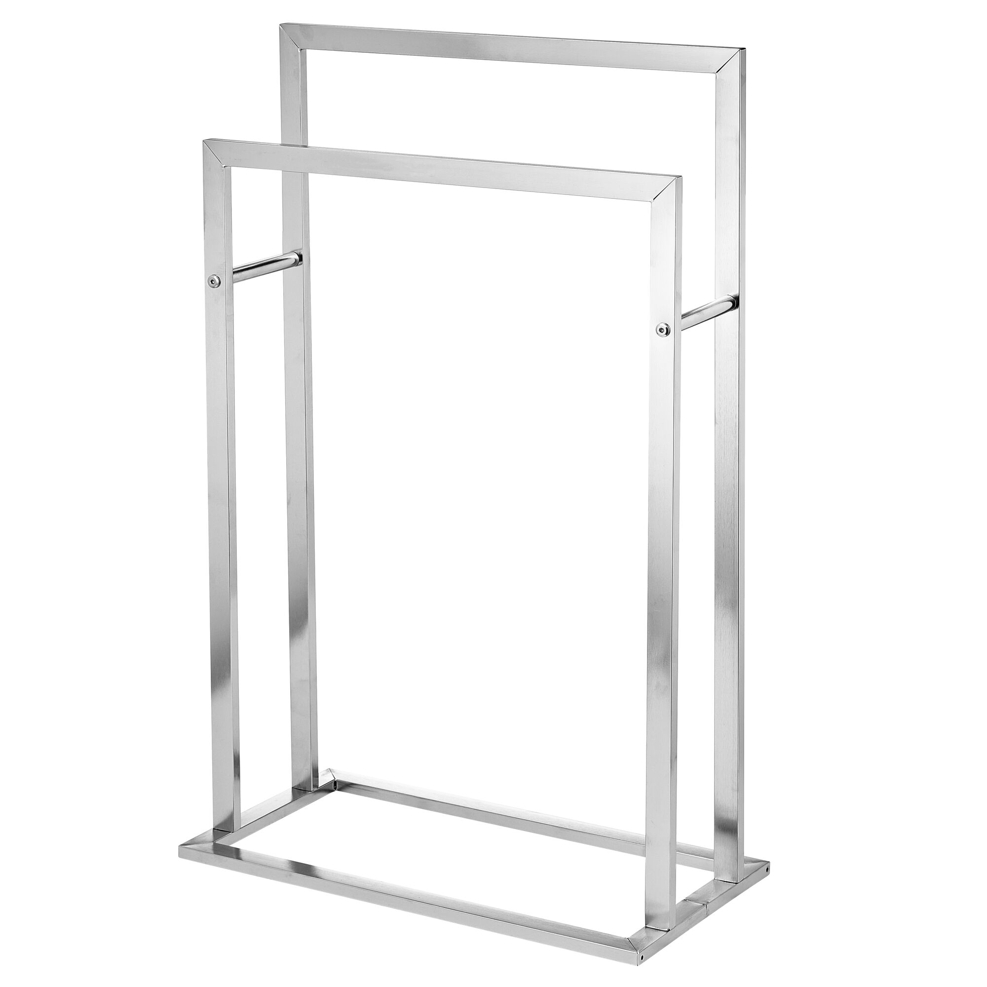 mDesign Tall Metal Bathroom Freestanding Towel Storage Rack Holder