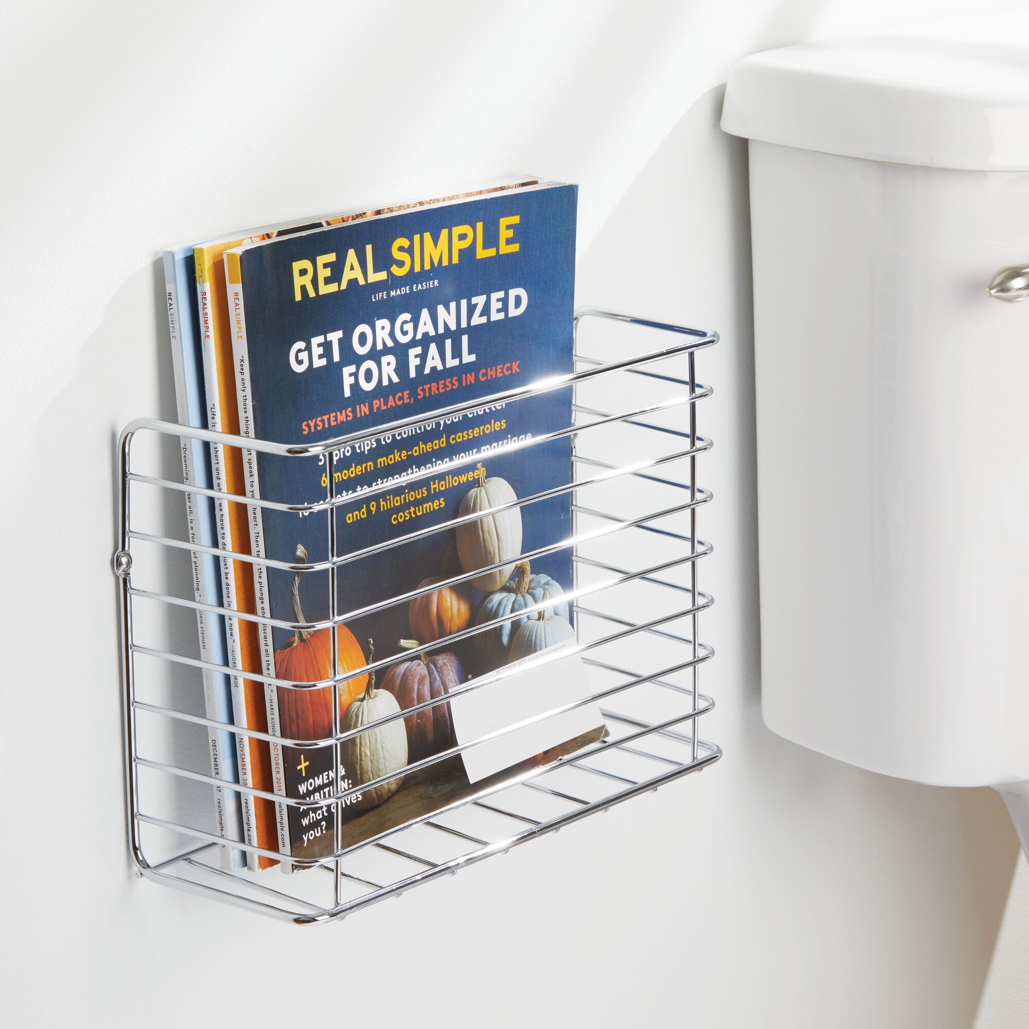 mDesign Metal Wall Mount Magazine Holder, Storage Organizer Rack eBay