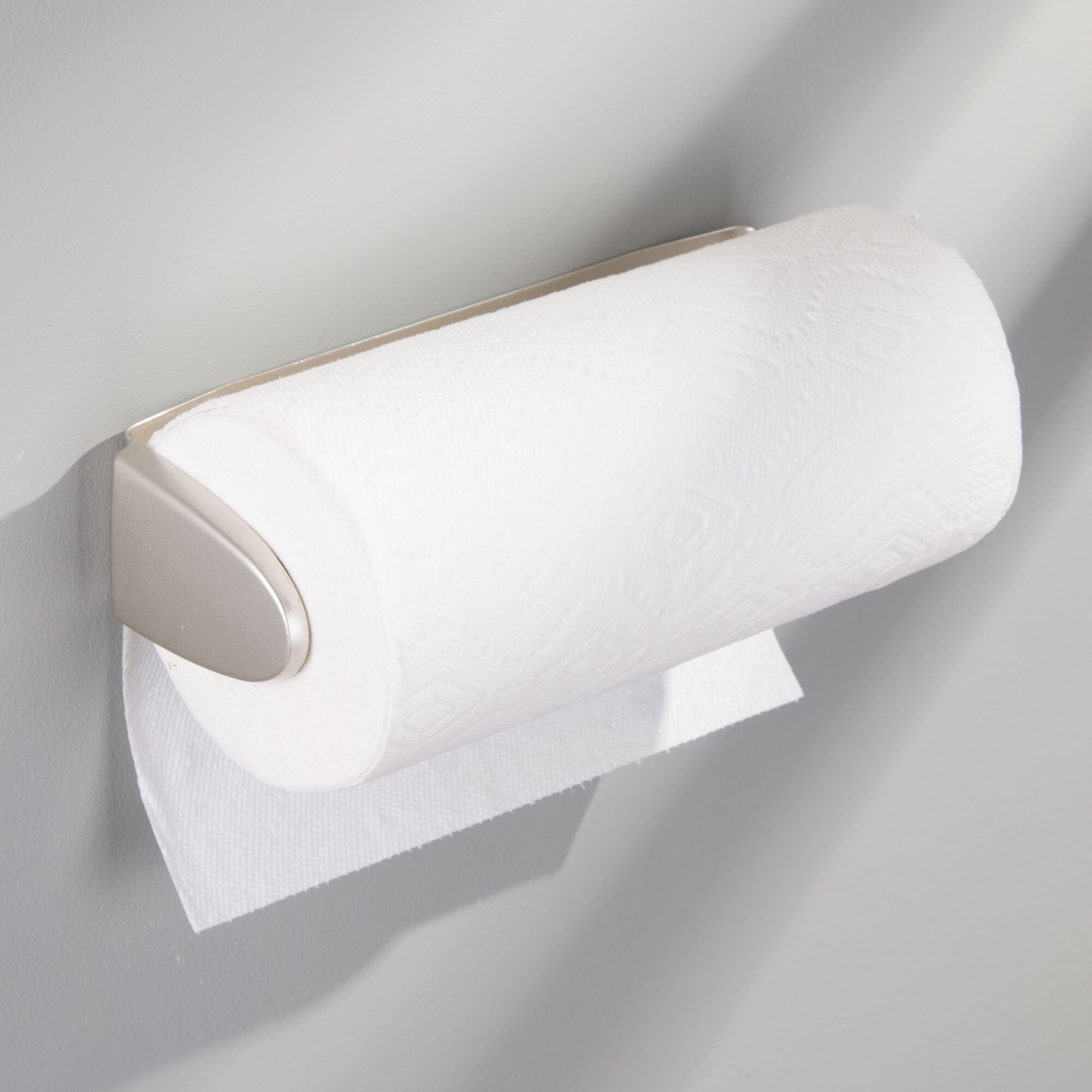 mDesign Metal Wall Mount / Under Paper Towel Holder for Kitchen