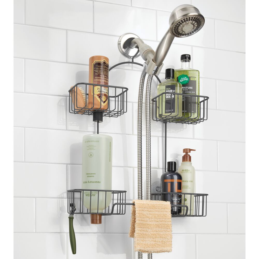 mDesign Shower Caddy for Hand Held Shower Head and Hose, 4 Baskets eBay