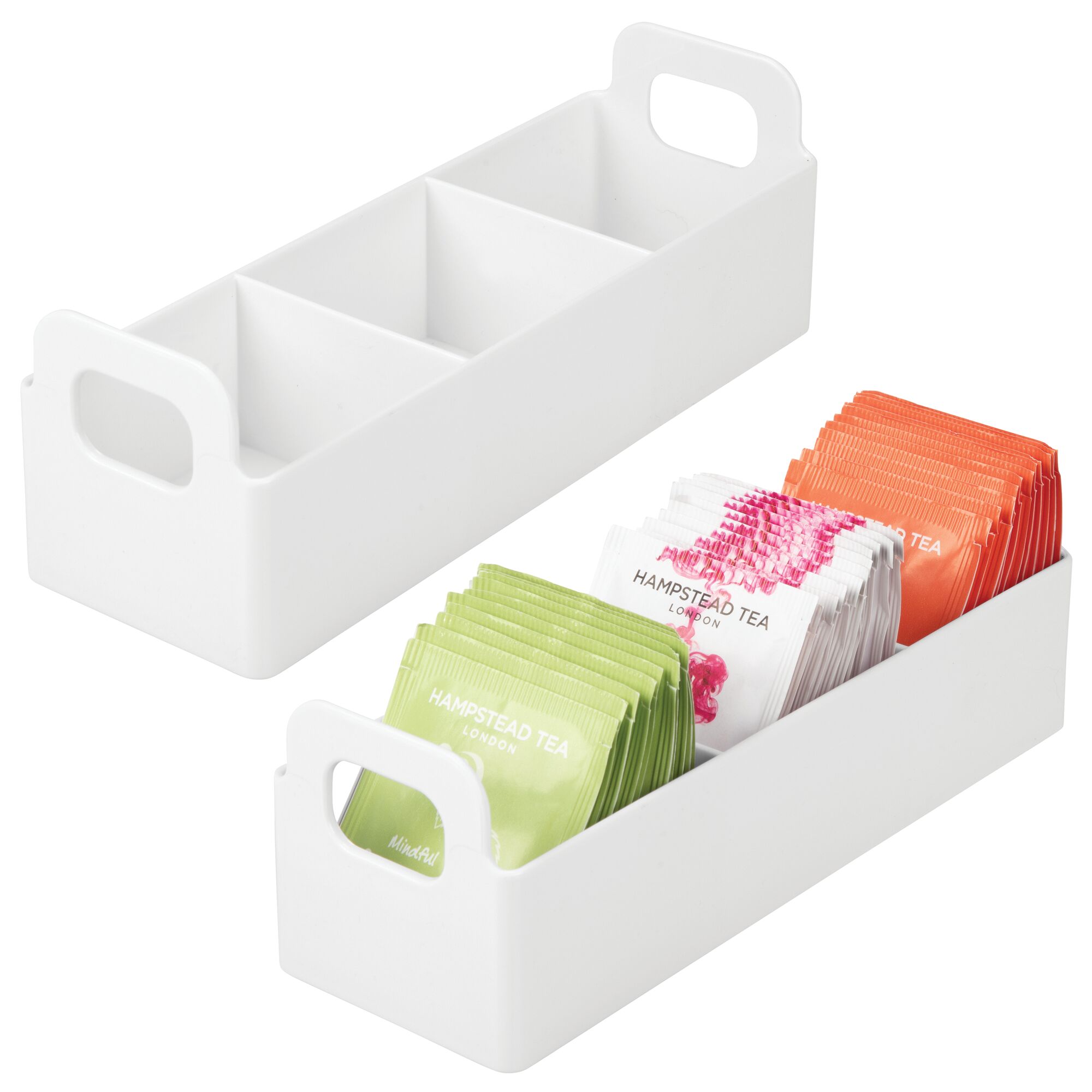 mDesign Plastic Kitchen Tea Bag Organizer Storage Caddy Holder eBay