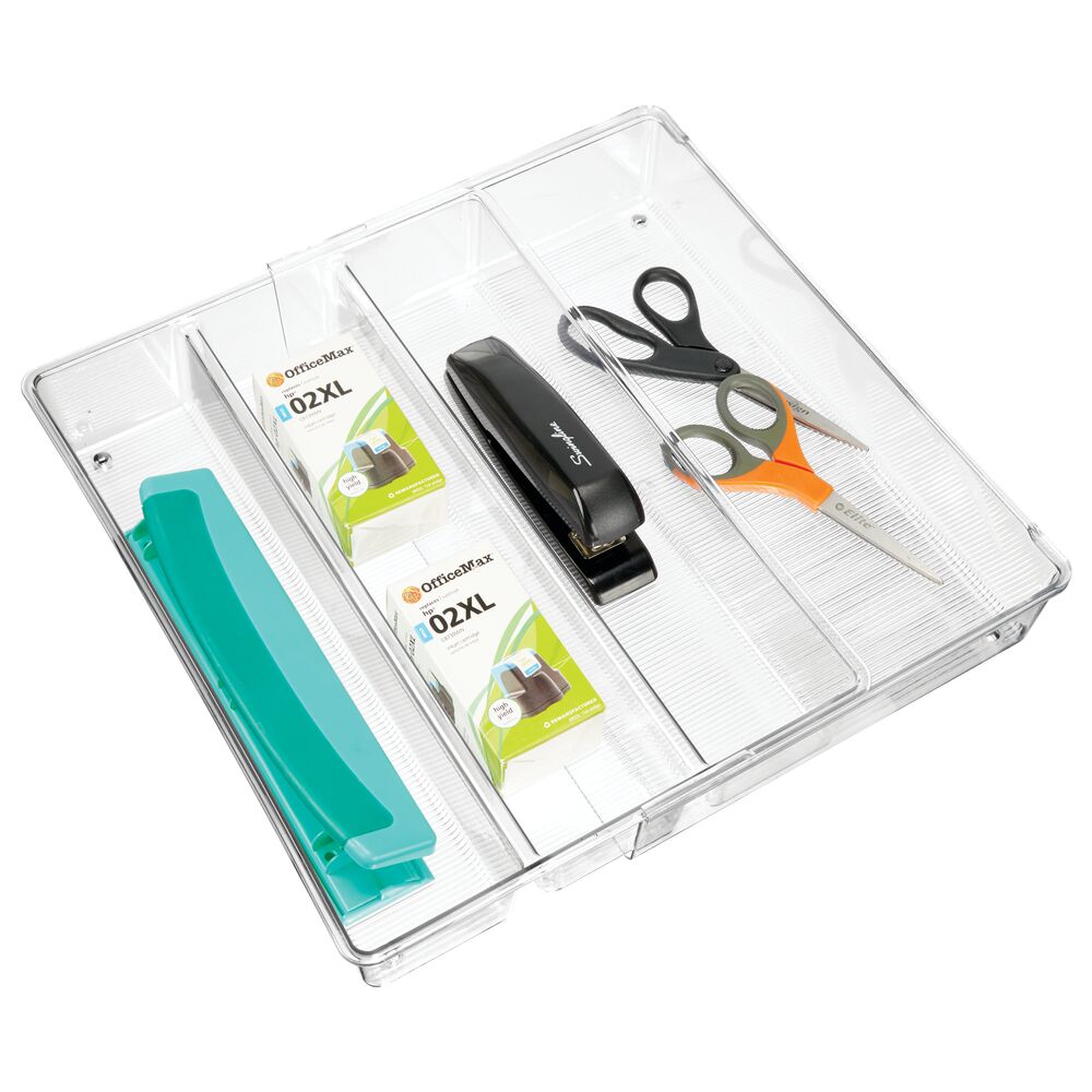 Details About Mdesign Expandable Divided Office Desk Drawer Organizer 3 High Clear