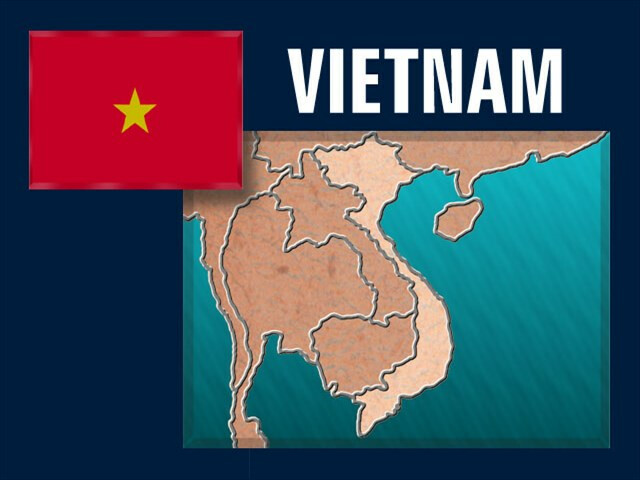 Vietnam, flag map