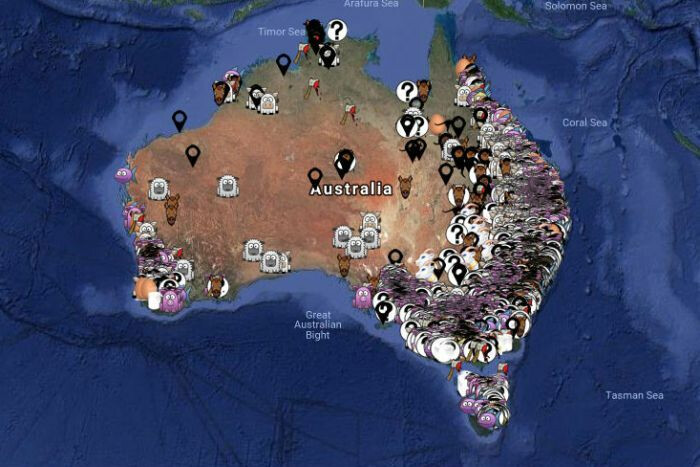 Aussie Farms Google Map