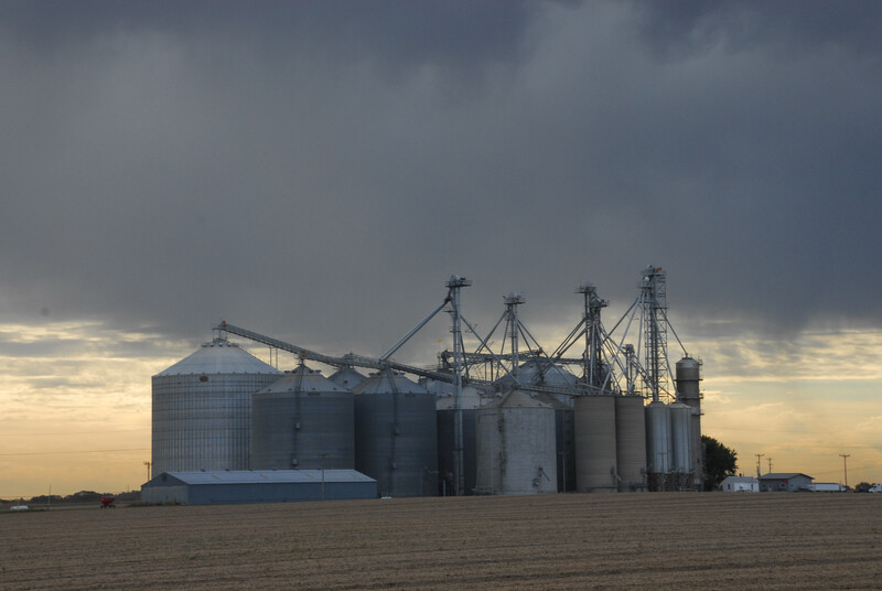 Elevator with clouds - Randolph Cooperative Grain Co. - northeast of Heyworth, IL Elevator with clouds 25