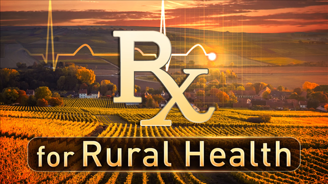 Rural setting with Rx - implies prescriptions - and the need for better health coverage Rx for Rural Health
